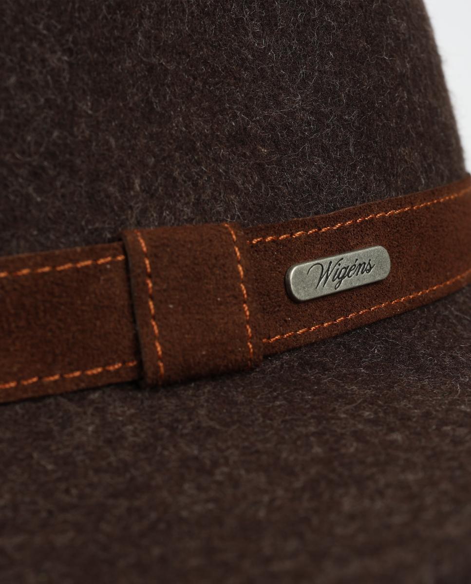 Sombrero sport 100% lana merino - Wigens - Marrón oscuro Marrón oscuro-4