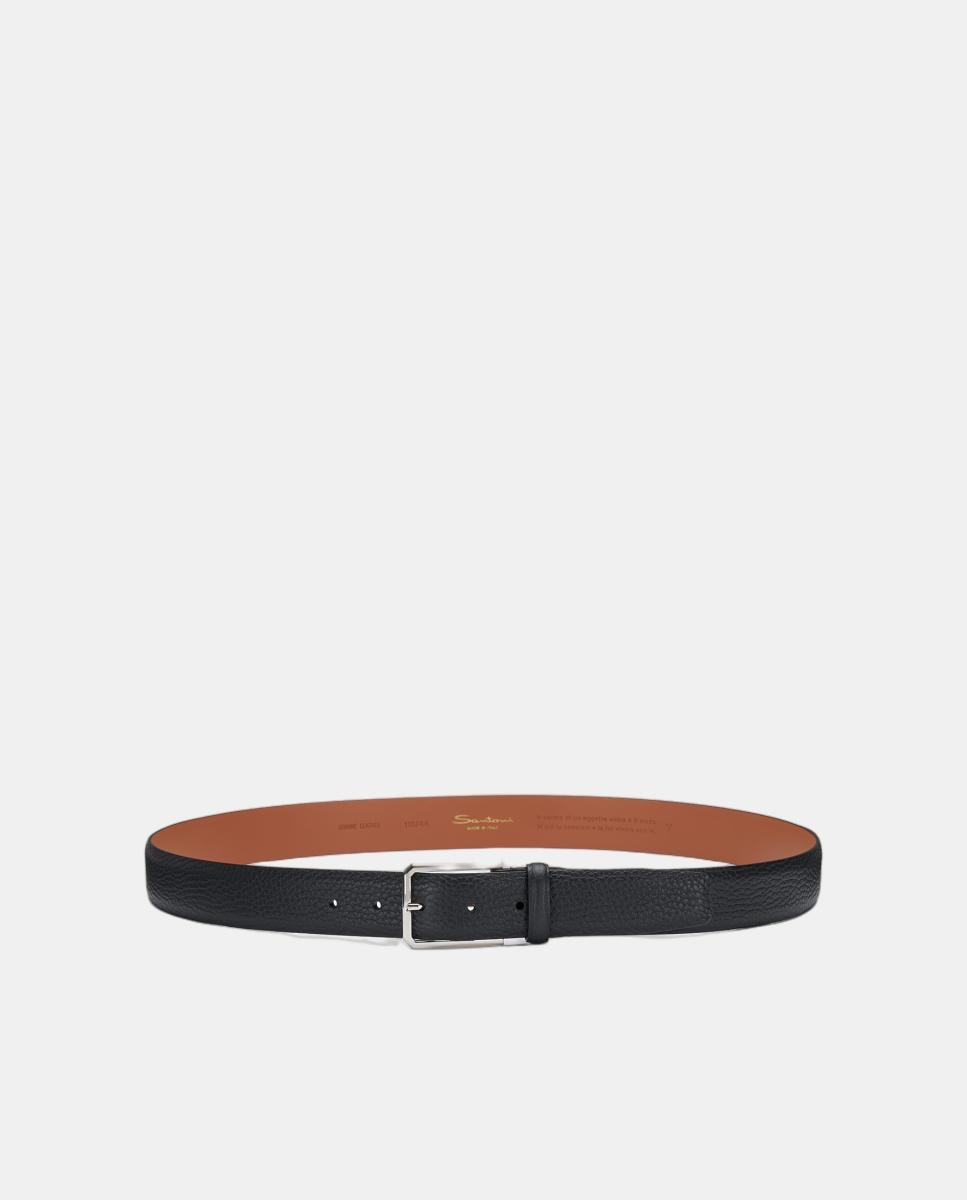 Cinturón de vestir de piel de becerro - Santoni - Negro Negro-2