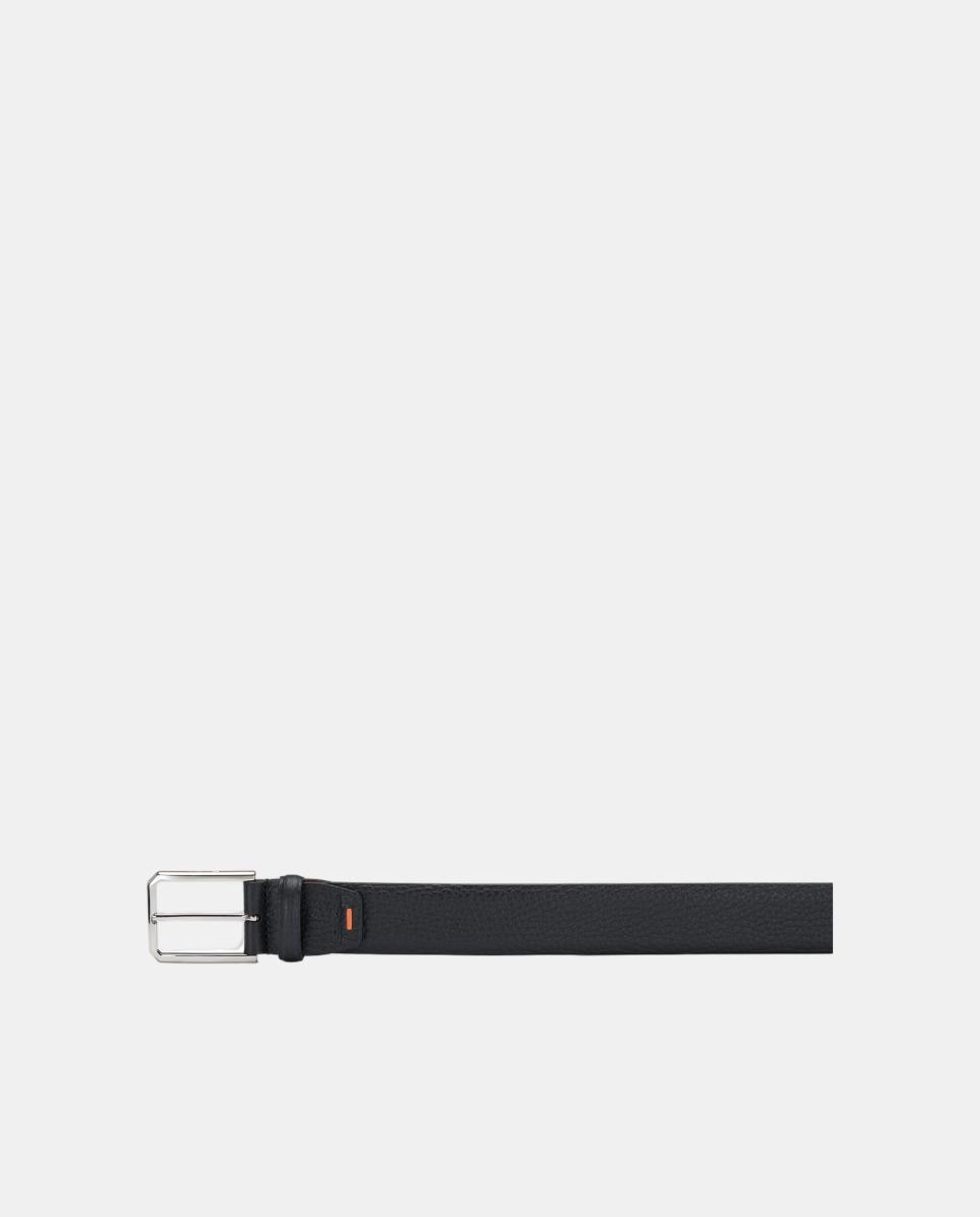 Cinturón de vestir de piel de becerro - Santoni - Negro Negro-3