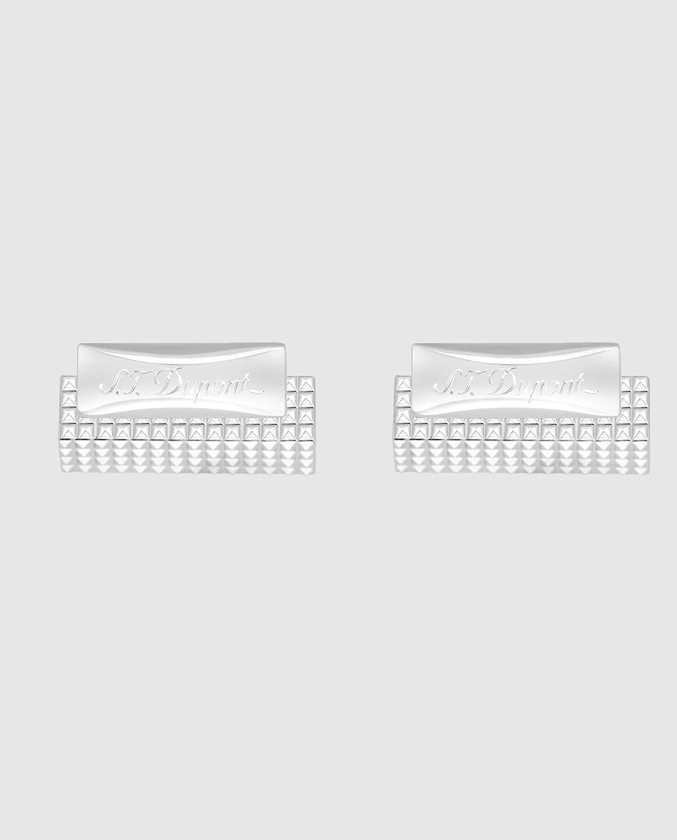Imagen 3 de Gemelos rectangulares de metal - S.T. Dupont - Plata Plata