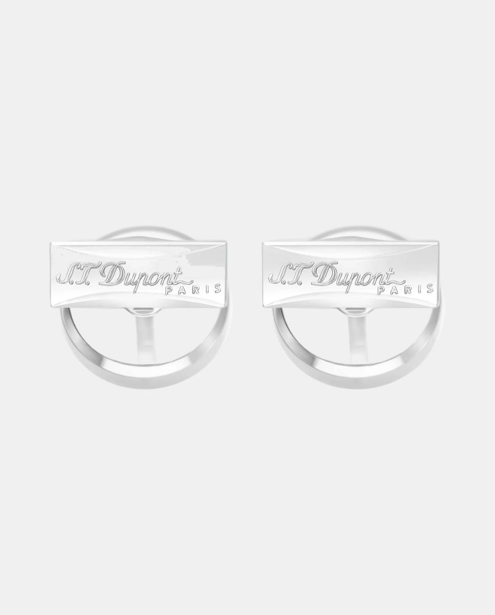 Imagen 3 de Gemelos redondos con logotipo de metal - S.T. Dupont - Plata Plata