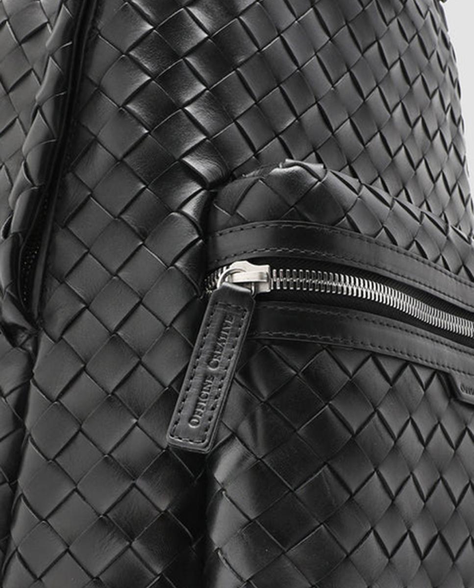 Imagen 6 de Mochila de piel trenzada - Officine Creative - Negro Negro