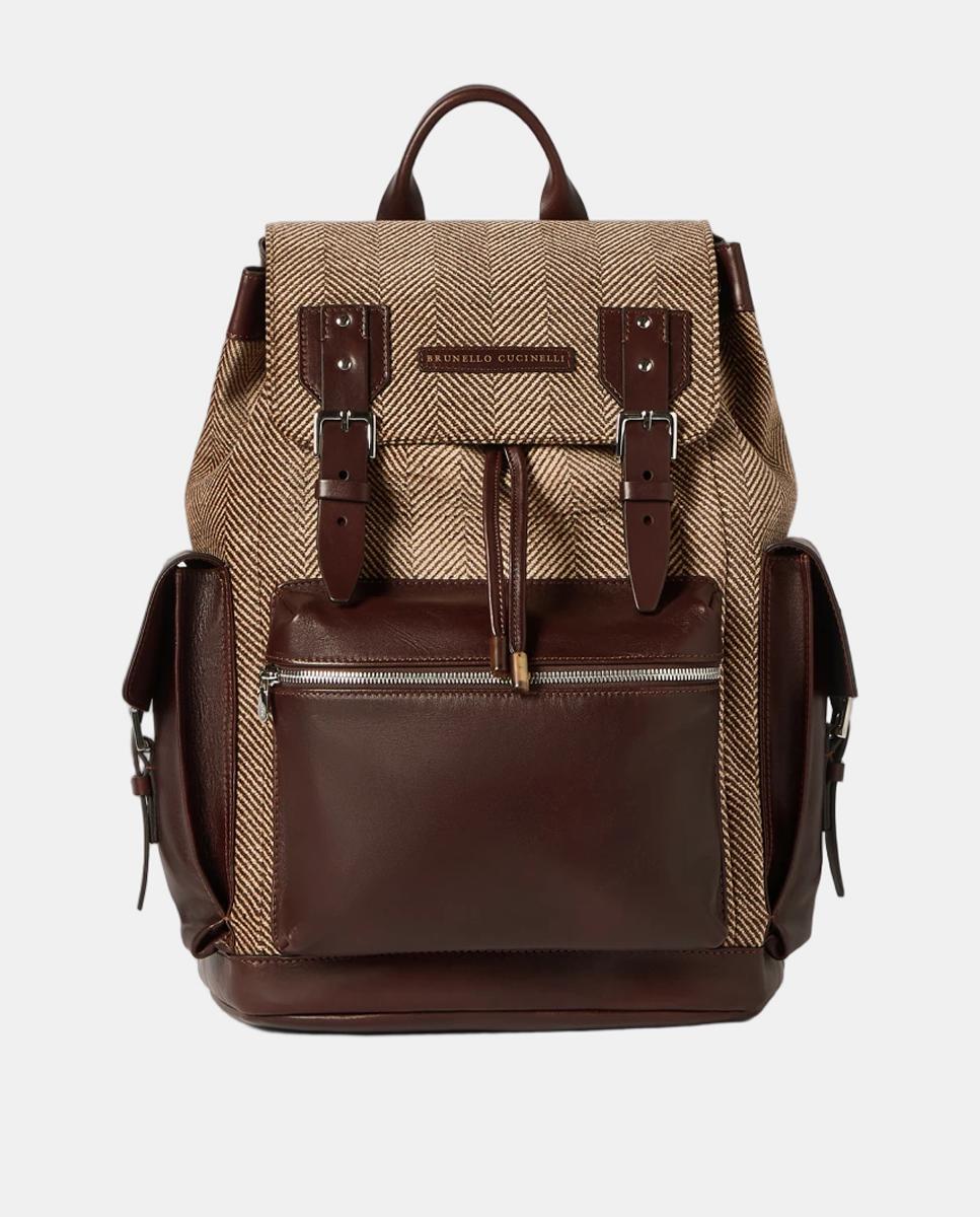 Imagem 0 de Mochila Multibolsos com Detalhes em Pele