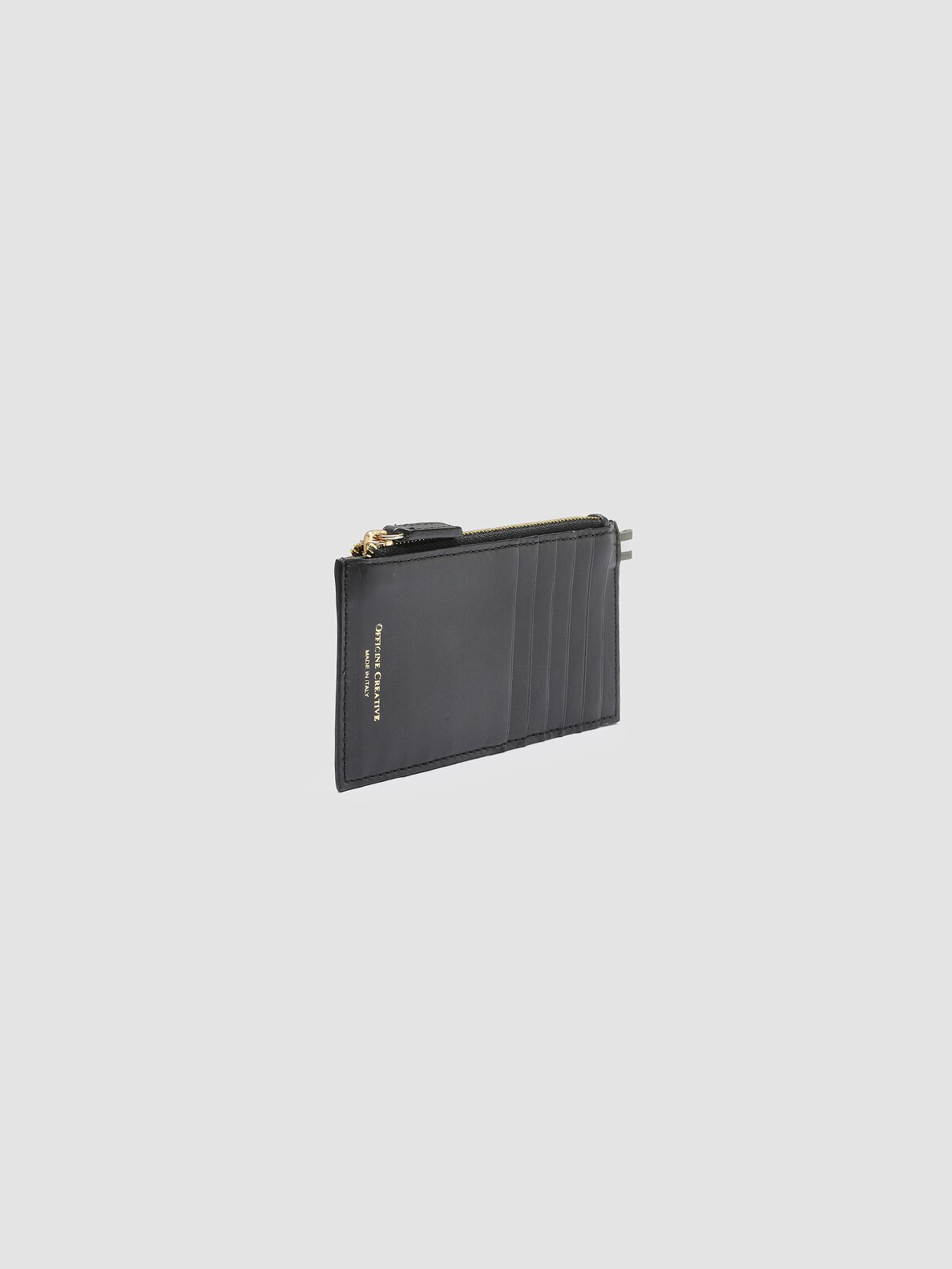 Imagen 3 de Tarjetero de piel con cremallera - Officine Creative - Negro Negro
