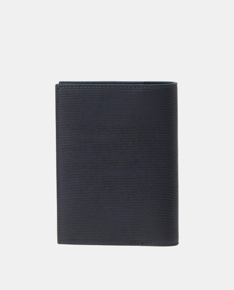Capa em Pele Gravada para Passaporte Preto-2