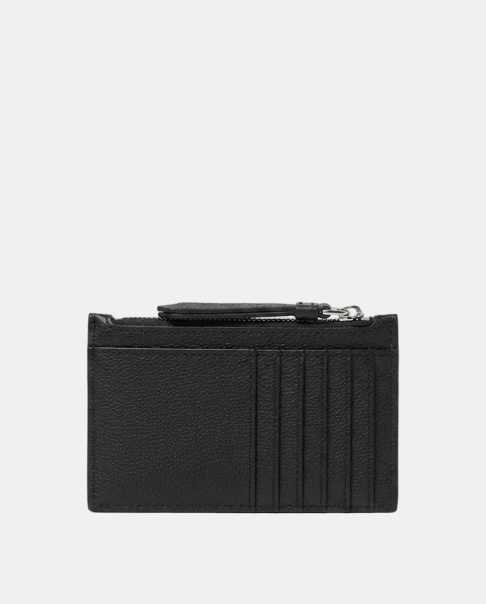Porta-Cartões em Pele com Porta-Moedas Preto-2