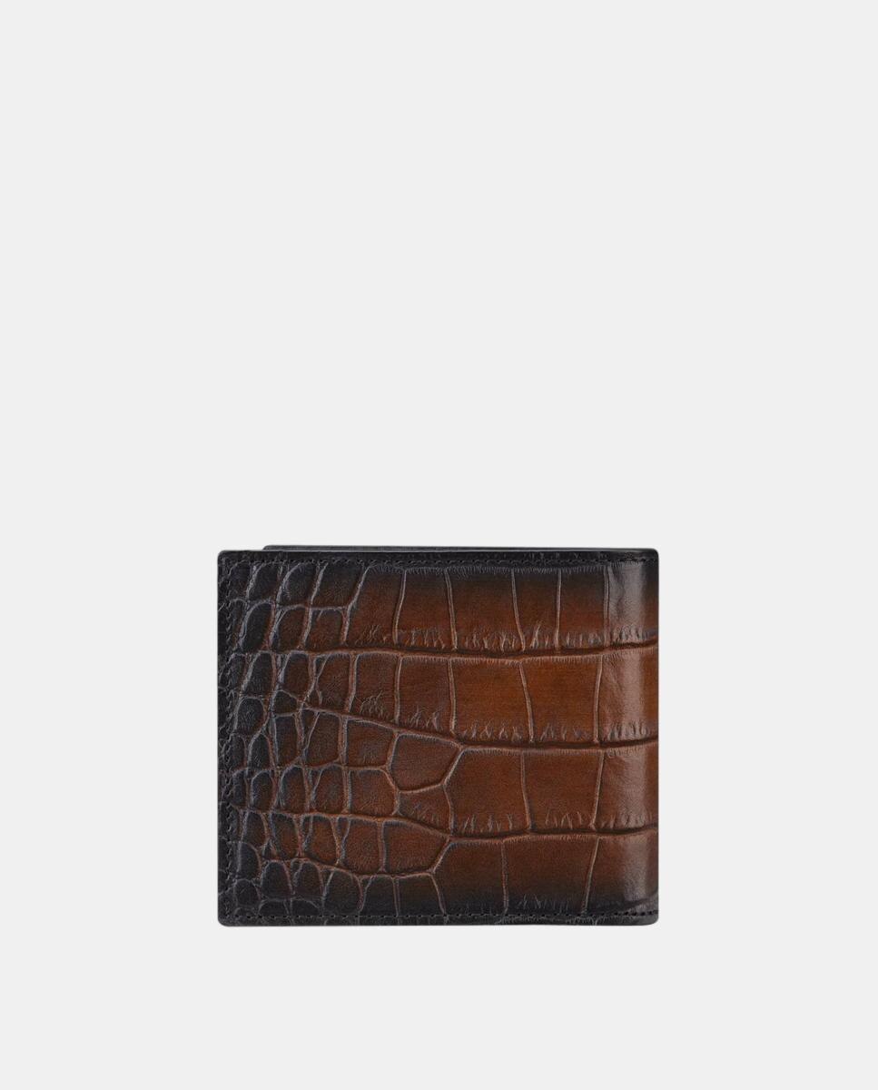Cartera de piel grabada con logotipo - S.T. Dupont - Marrón oscuro Marrón oscuro-2