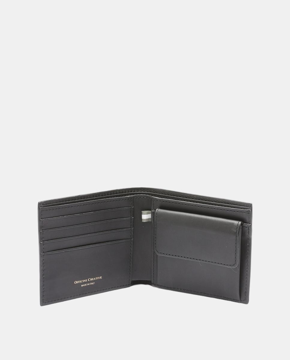 Cartera de piel con monedero - Officine Creative - Negro Negro-2