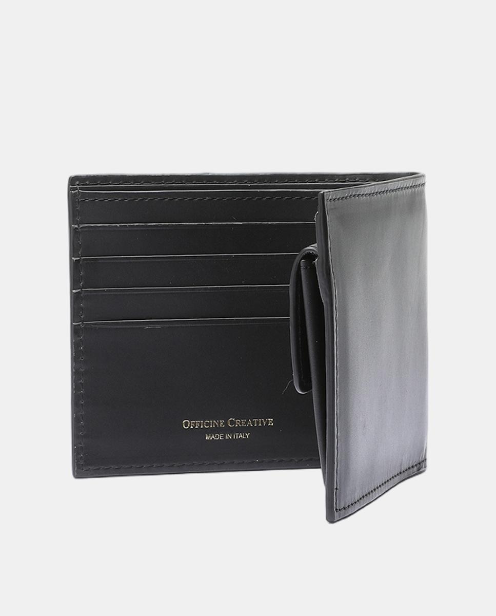 Cartera de piel con monedero - Officine Creative - Negro Negro-3