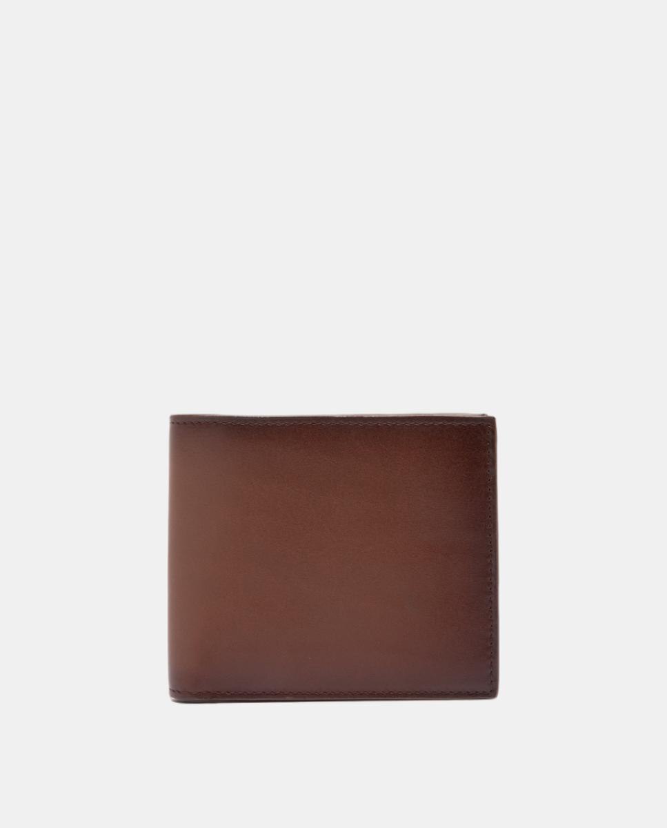 Imagen 0 de Cartera de piel con monedero Marrón claro