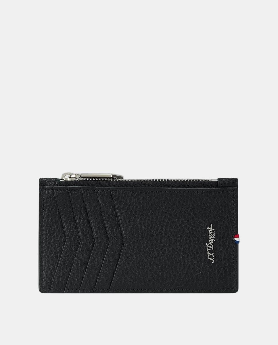 Imagen 1 de Cartera con monedero en piel granulada Negro