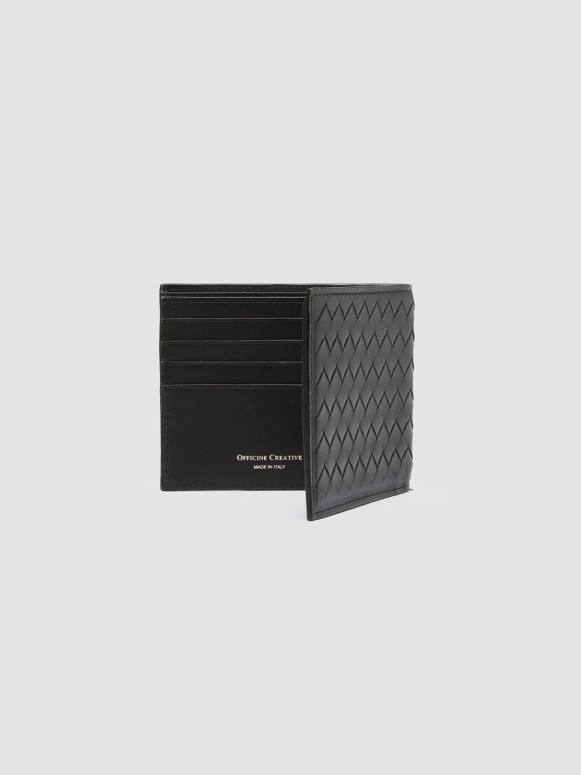 Imagen 2 de Cartera de piel trenzada - Officine Creative - Negro Negro