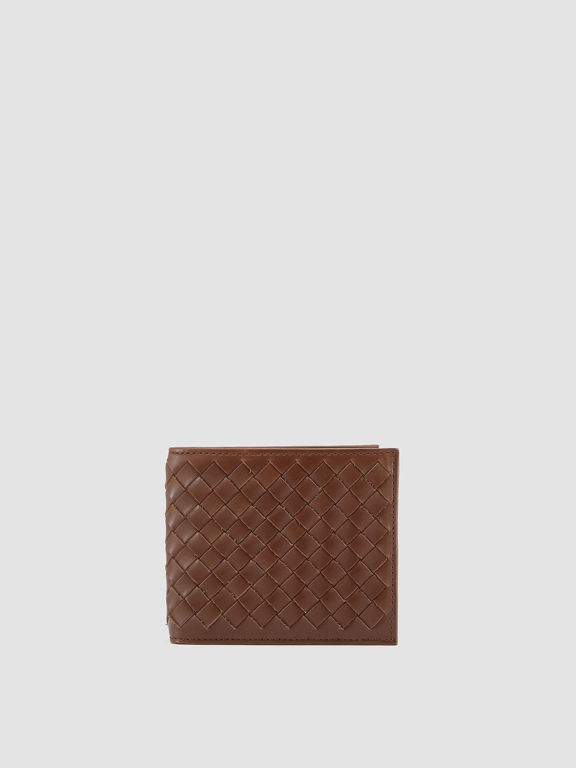 Imagen 1 de Cartera de piel trenzada Marrón oscuro