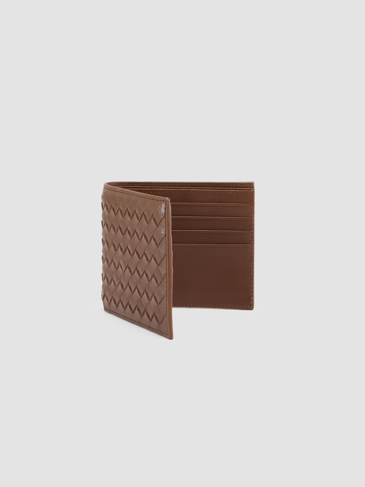 Imagen 4 de Cartera de piel trenzada - Officine Creative - Marrón oscuro Marrón oscuro