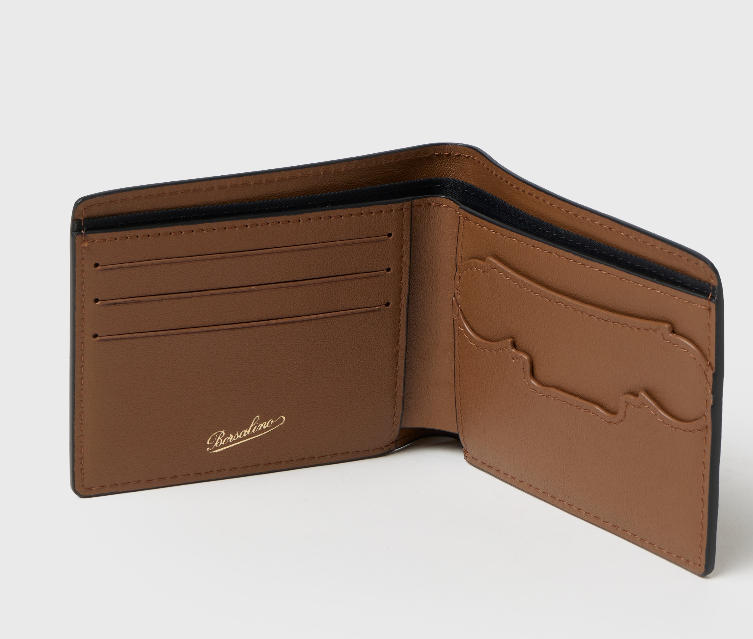 Imagen 3 de Cartera de piel - Borsalino - Marrón claro Marrón claro