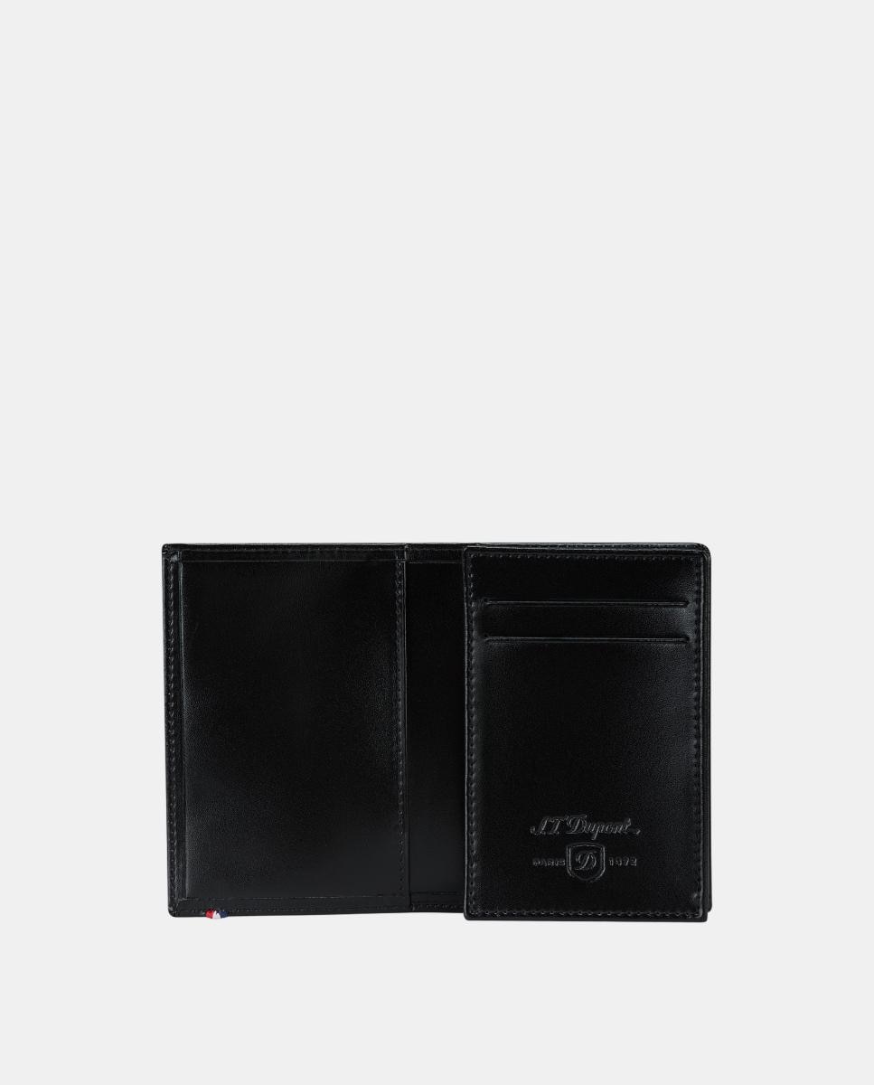 Tarjetero vertical de piel con logotipo - S.T. Dupont - Negro Negro-2