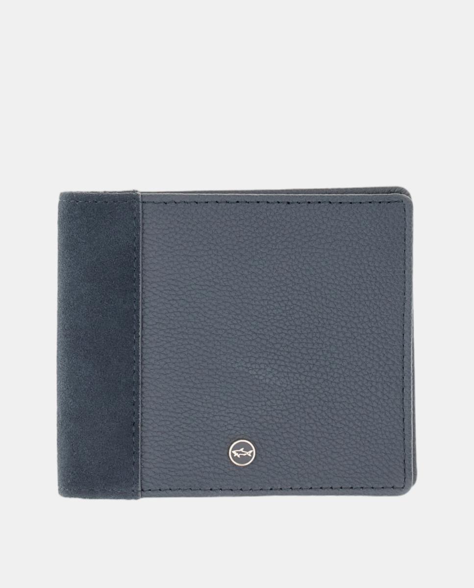 Billeteras de hombre de piel con logotipo - Paul & Shark - Azul marino Azul marino-1