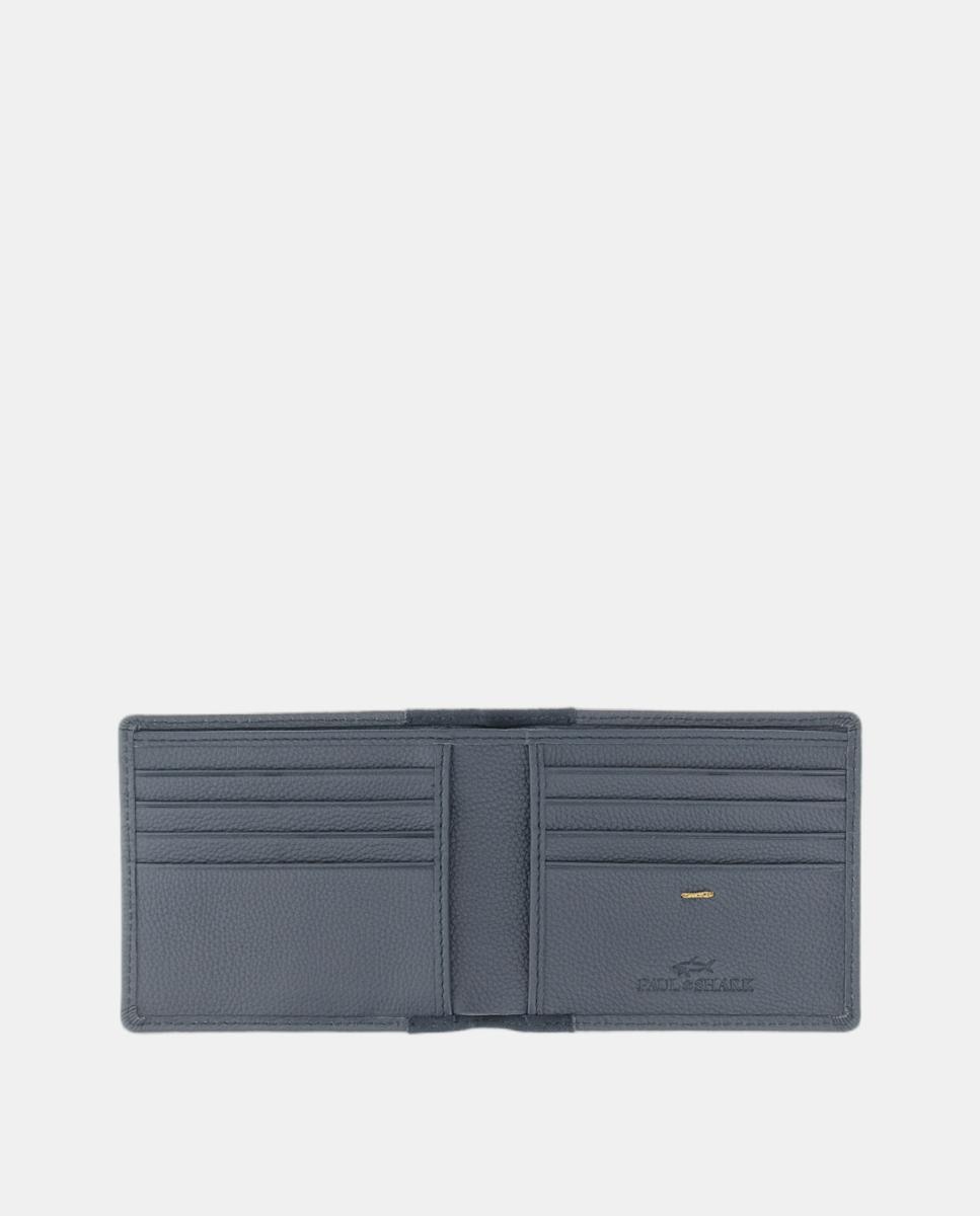 Billeteras de hombre de piel con logotipo - Paul & Shark - Azul marino Azul marino-3