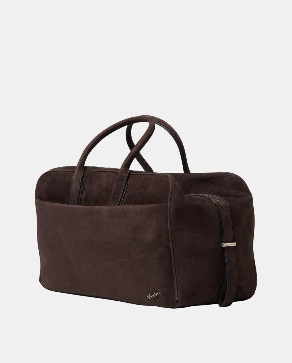 Bolso de viaje de piel - Borsalino - Marrón oscuro Marrón oscuro-2