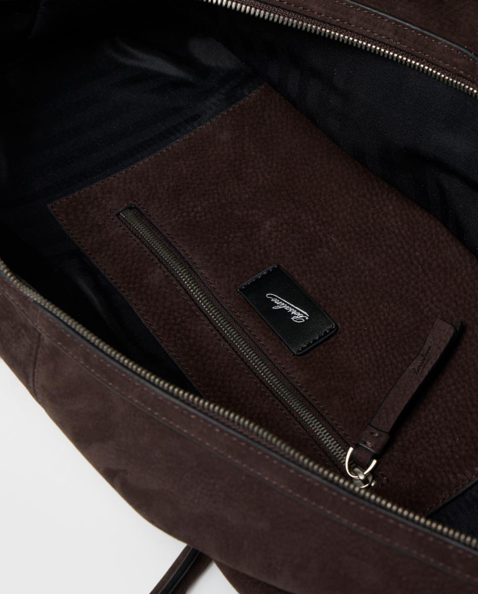 Bolso de viaje de piel - Borsalino - Marrón oscuro Marrón oscuro-4