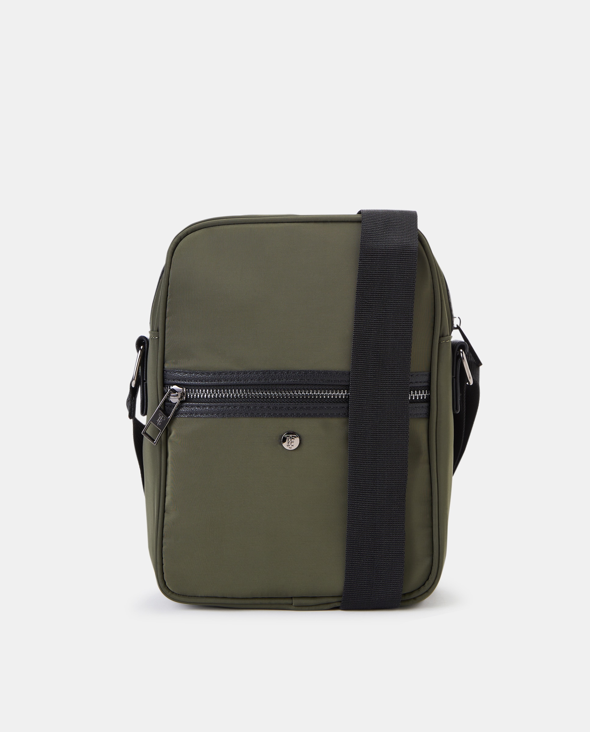 Mala Crossbody em Nylon Caqui-1