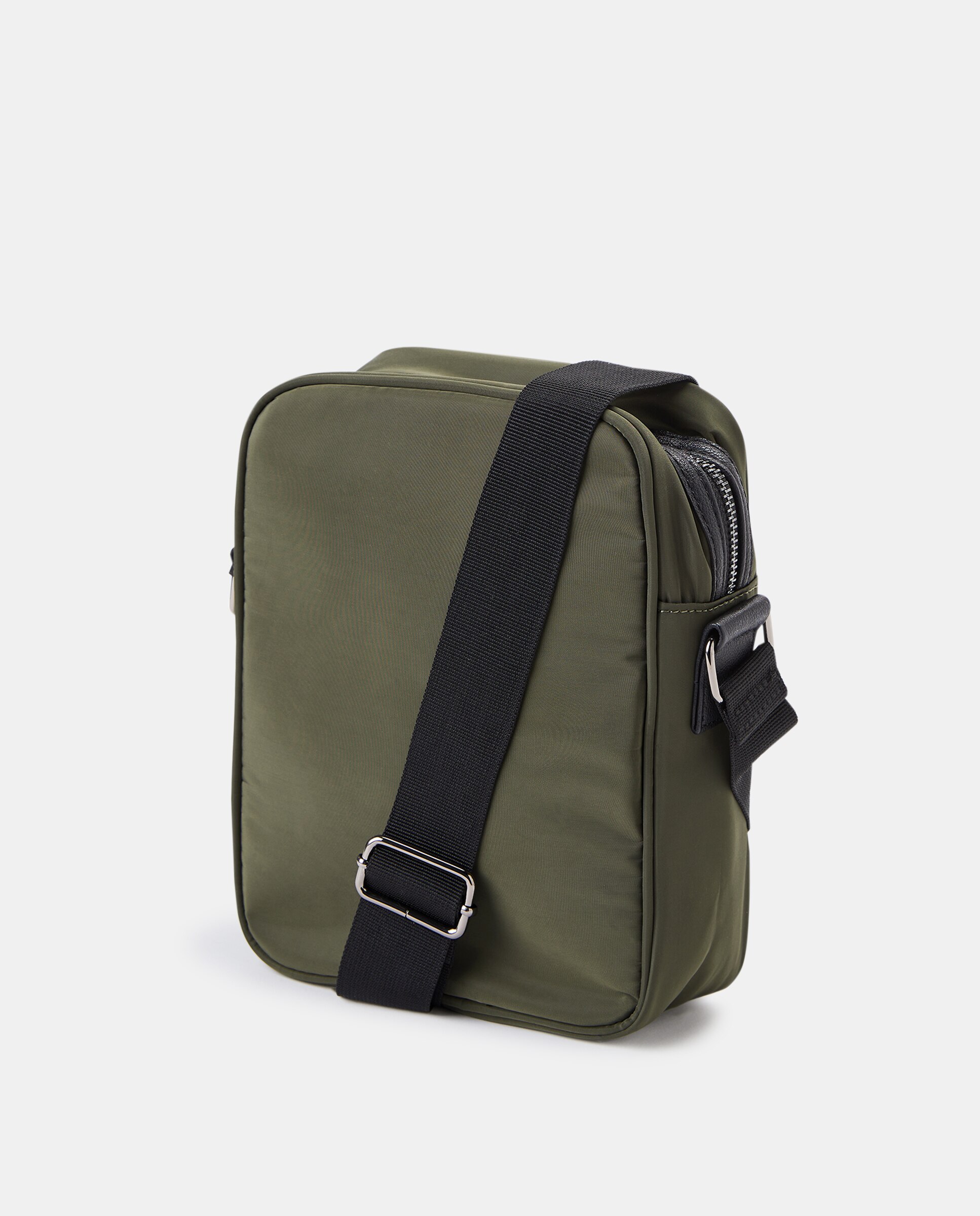 Mala Crossbody em Nylon Caqui-2