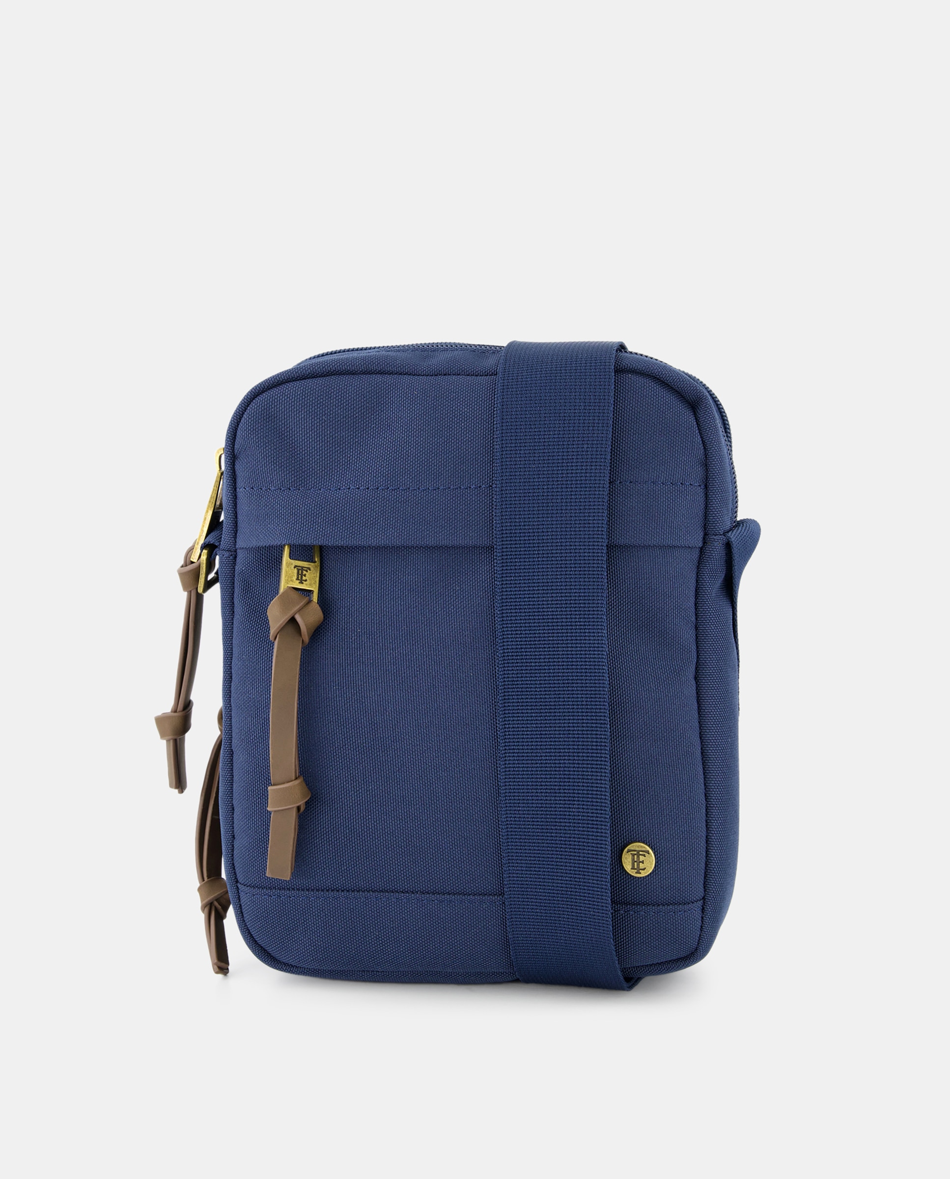 Mala Crossbody de Nylon com Textura Cinzento médio-1