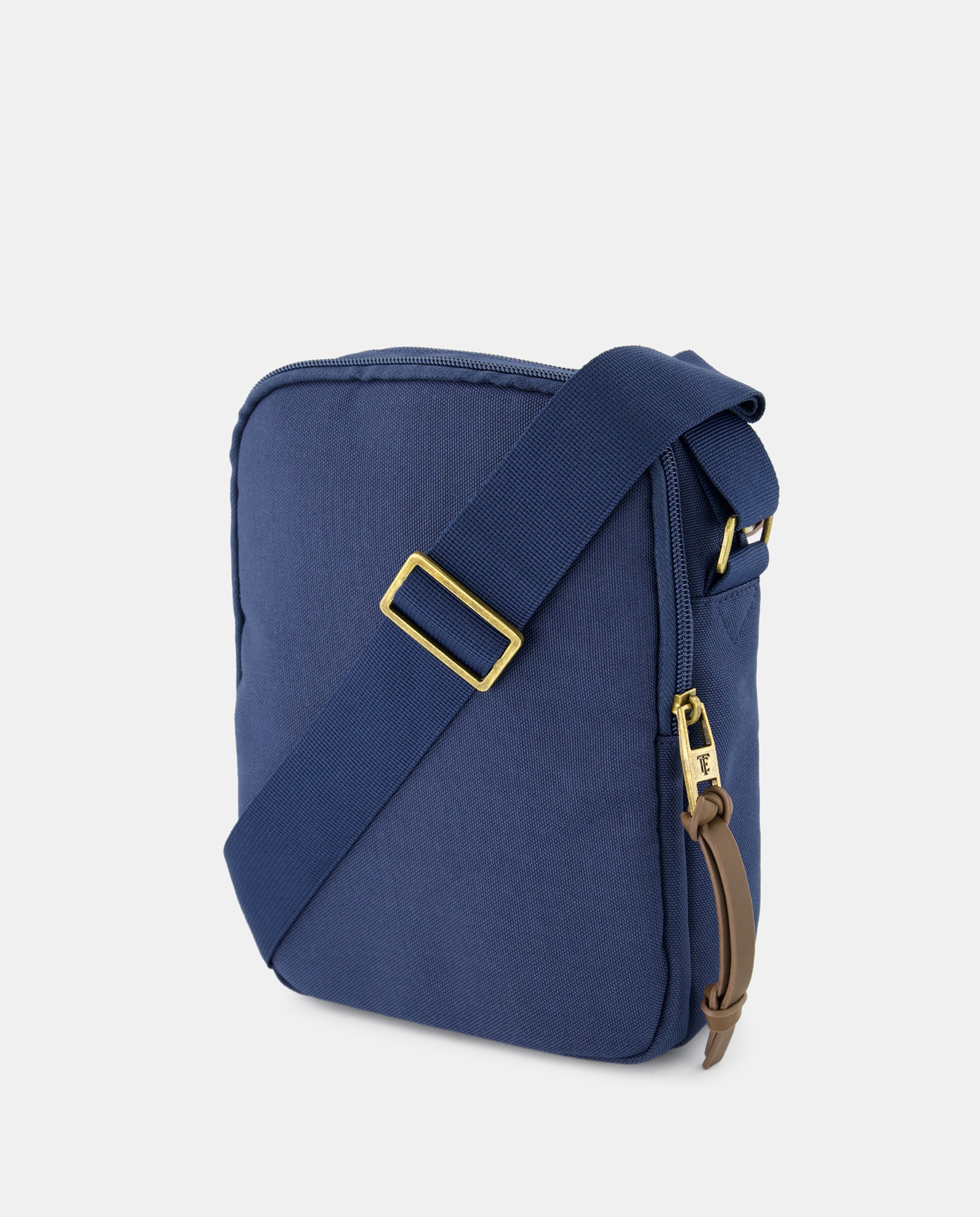 Mala Crossbody de Nylon com Textura Cinzento médio-2