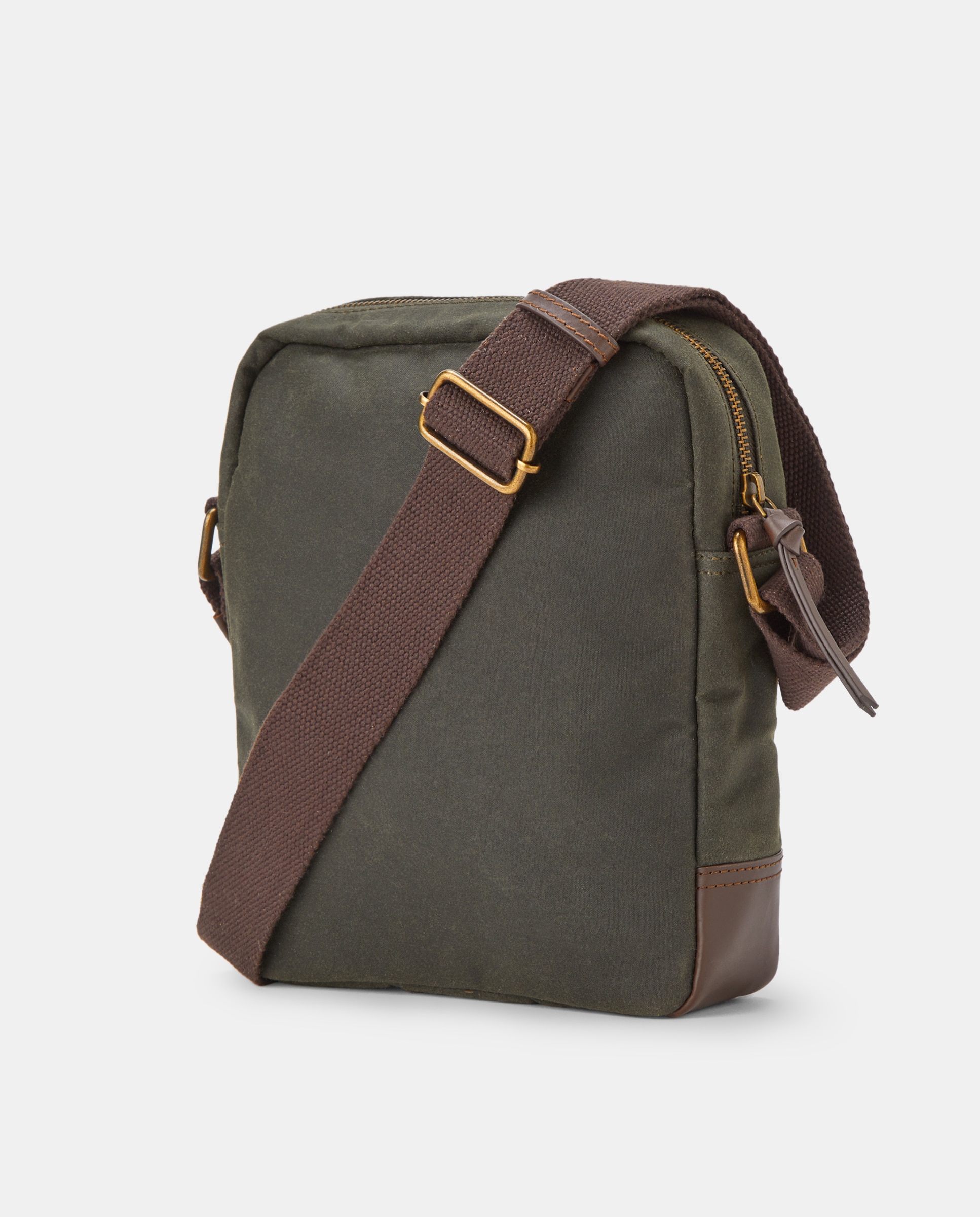 Mala Crossbody Waxed Canvas Verde Azeitona-2