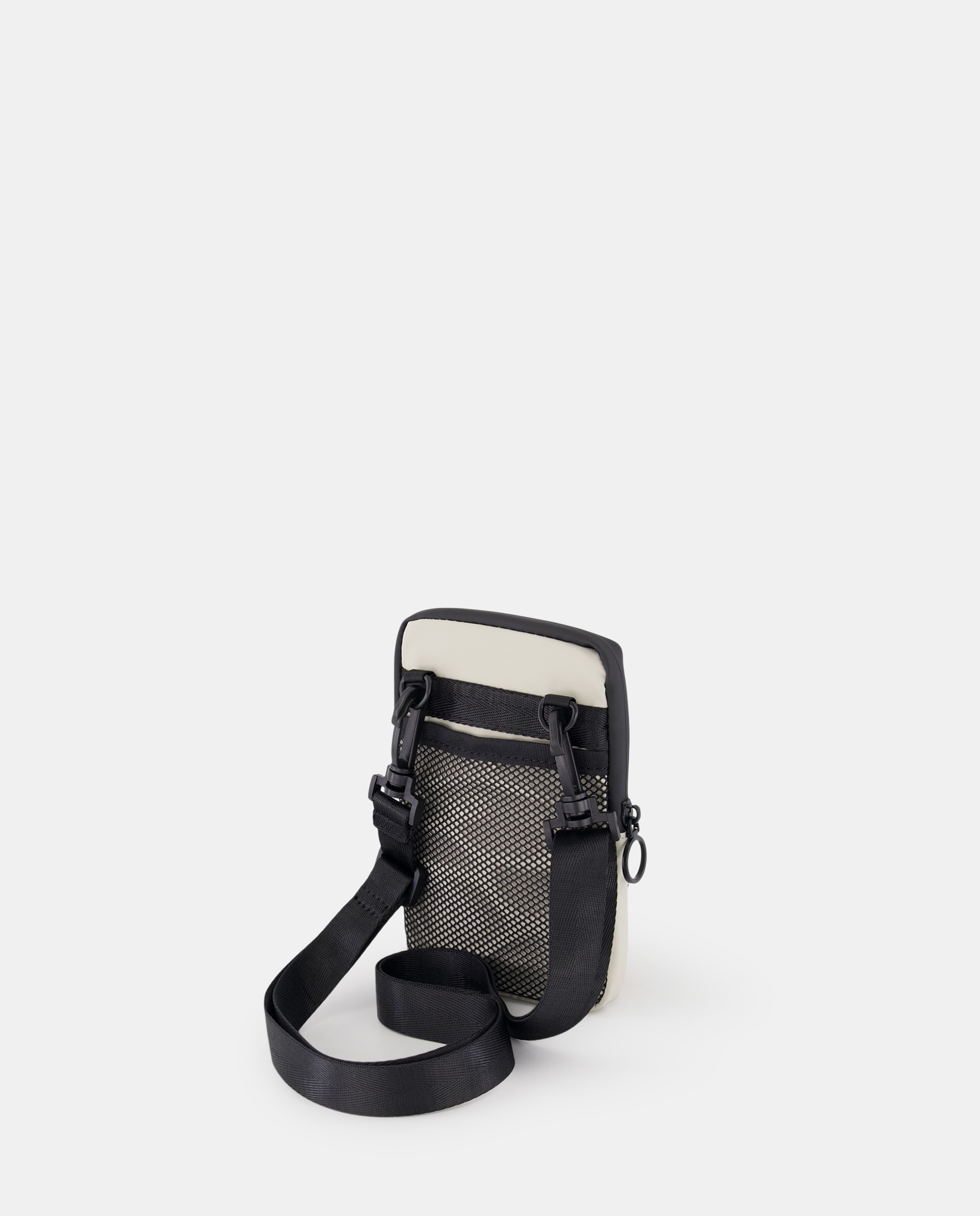Mala Cross-Body de Engomado Fino Cinzento-claro-2