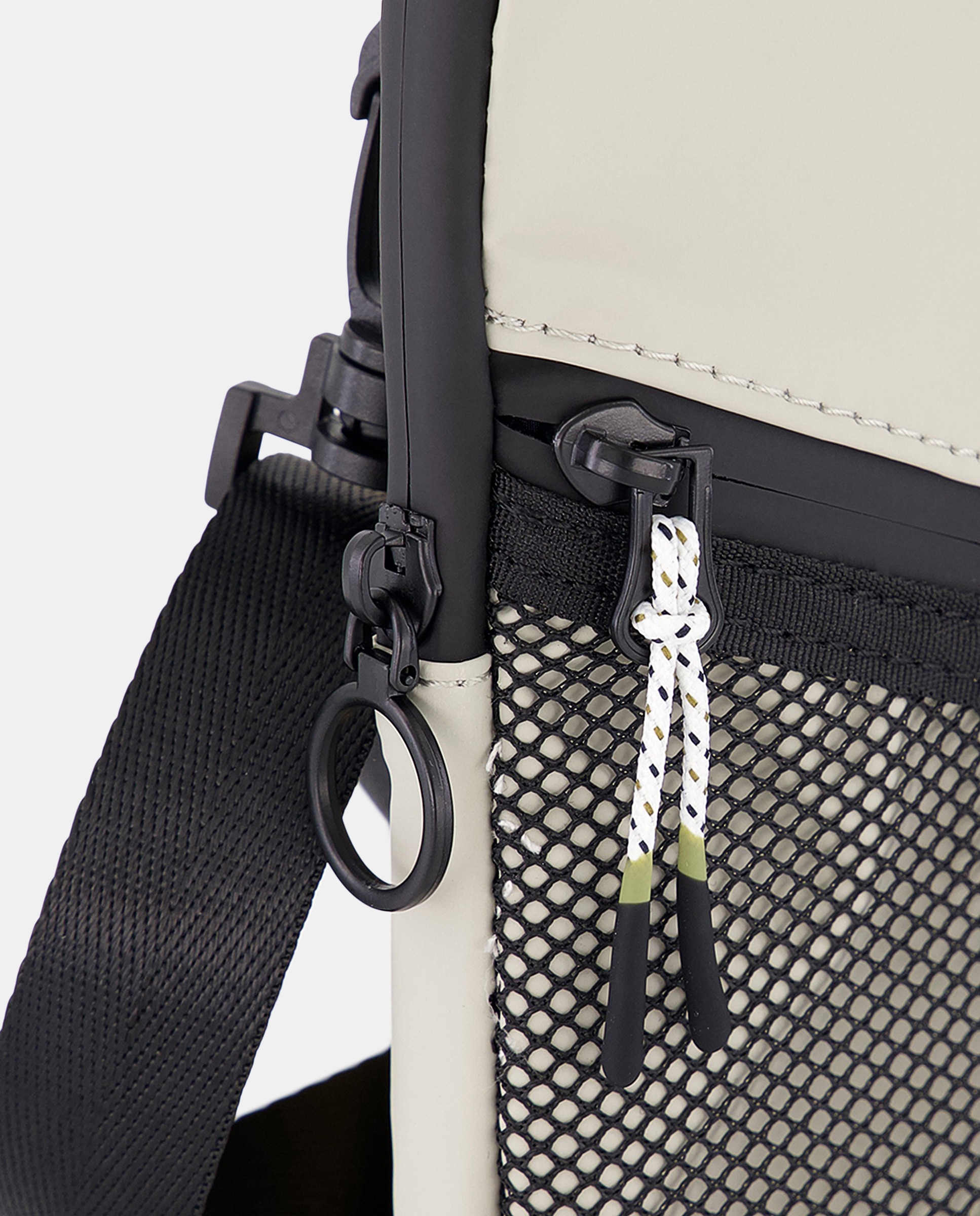 Mala Cross-Body de Engomado Fino Cinzento-claro-4
