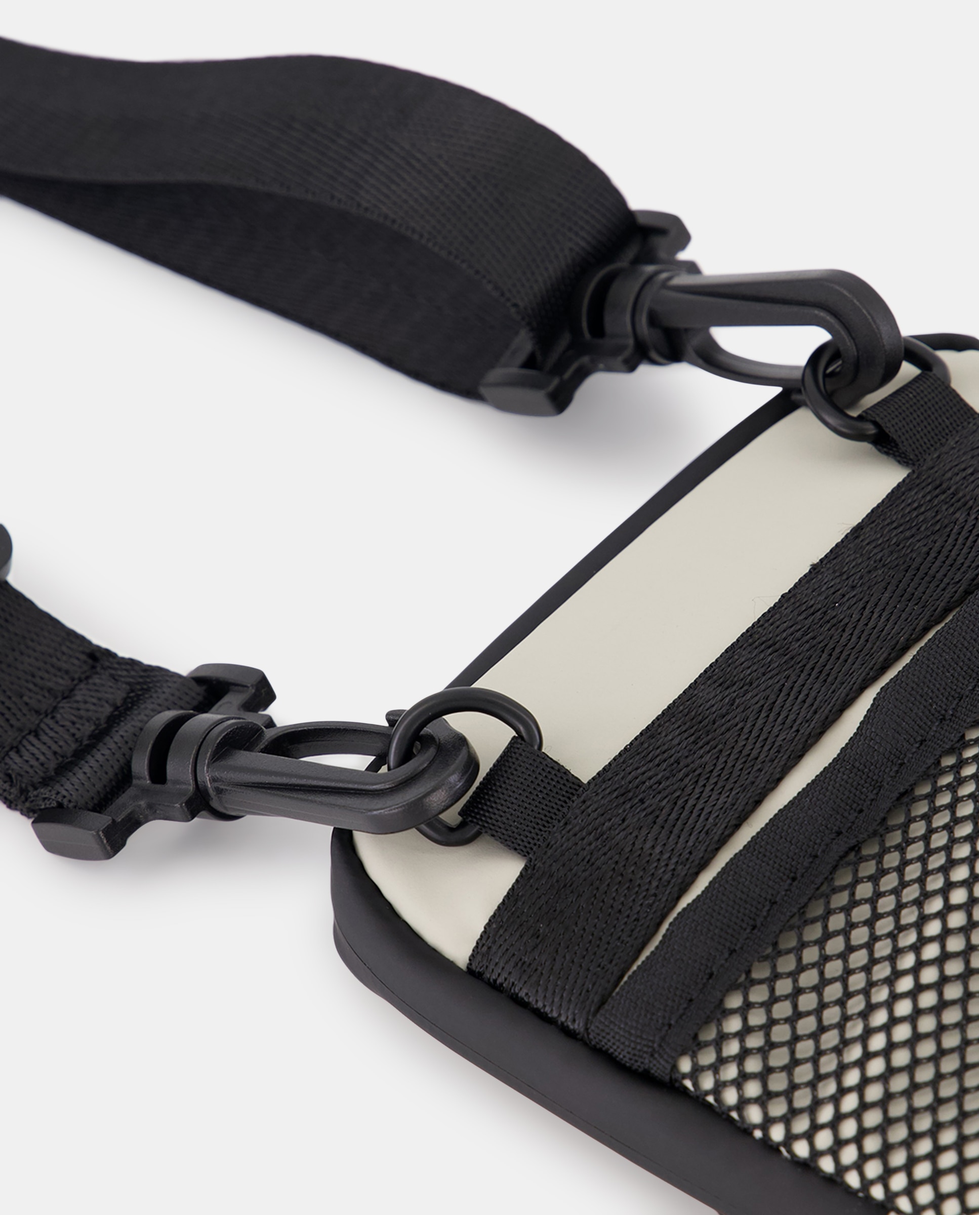 Mala Cross-Body de Engomado Fino Cinzento-claro-5