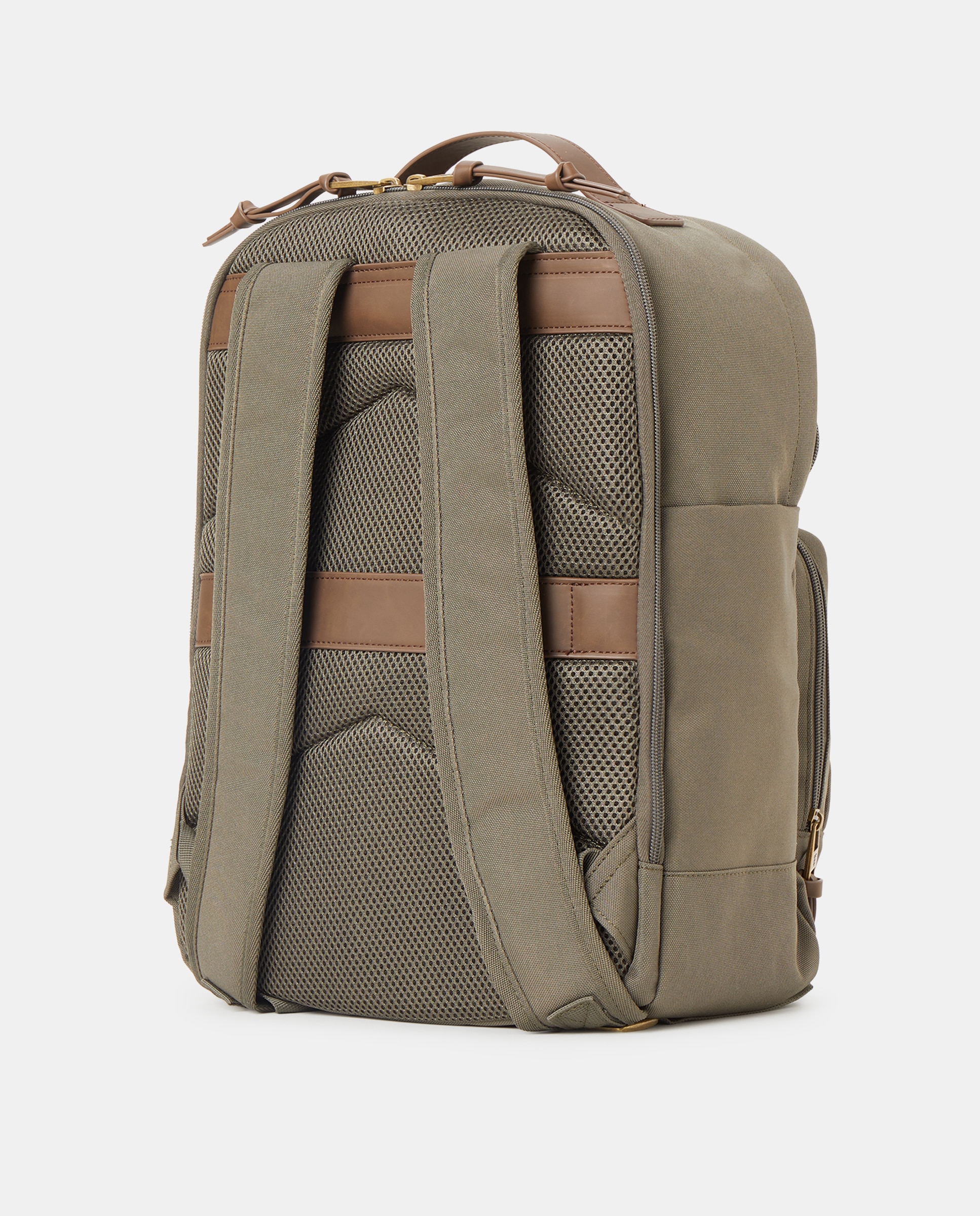 Mochila de Nylon com Textura Caqui-2