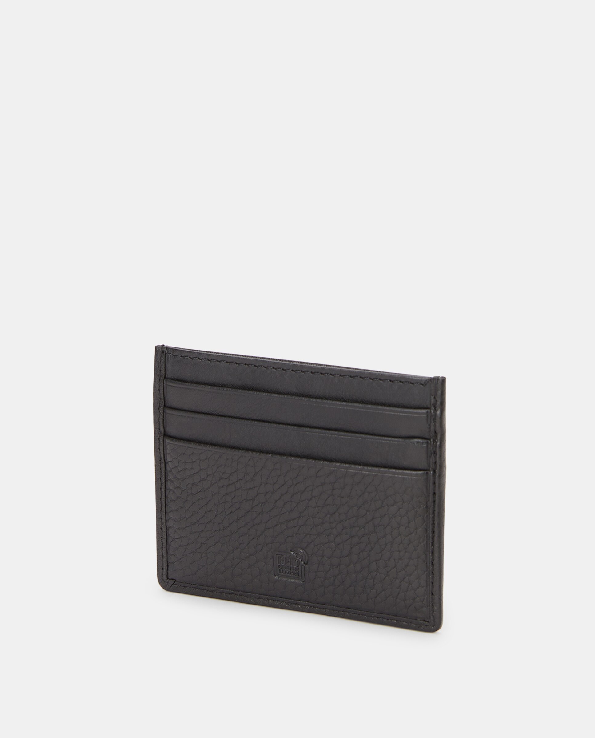 Porta-Cartões em Pele com Detalhe da Marca Preto-2