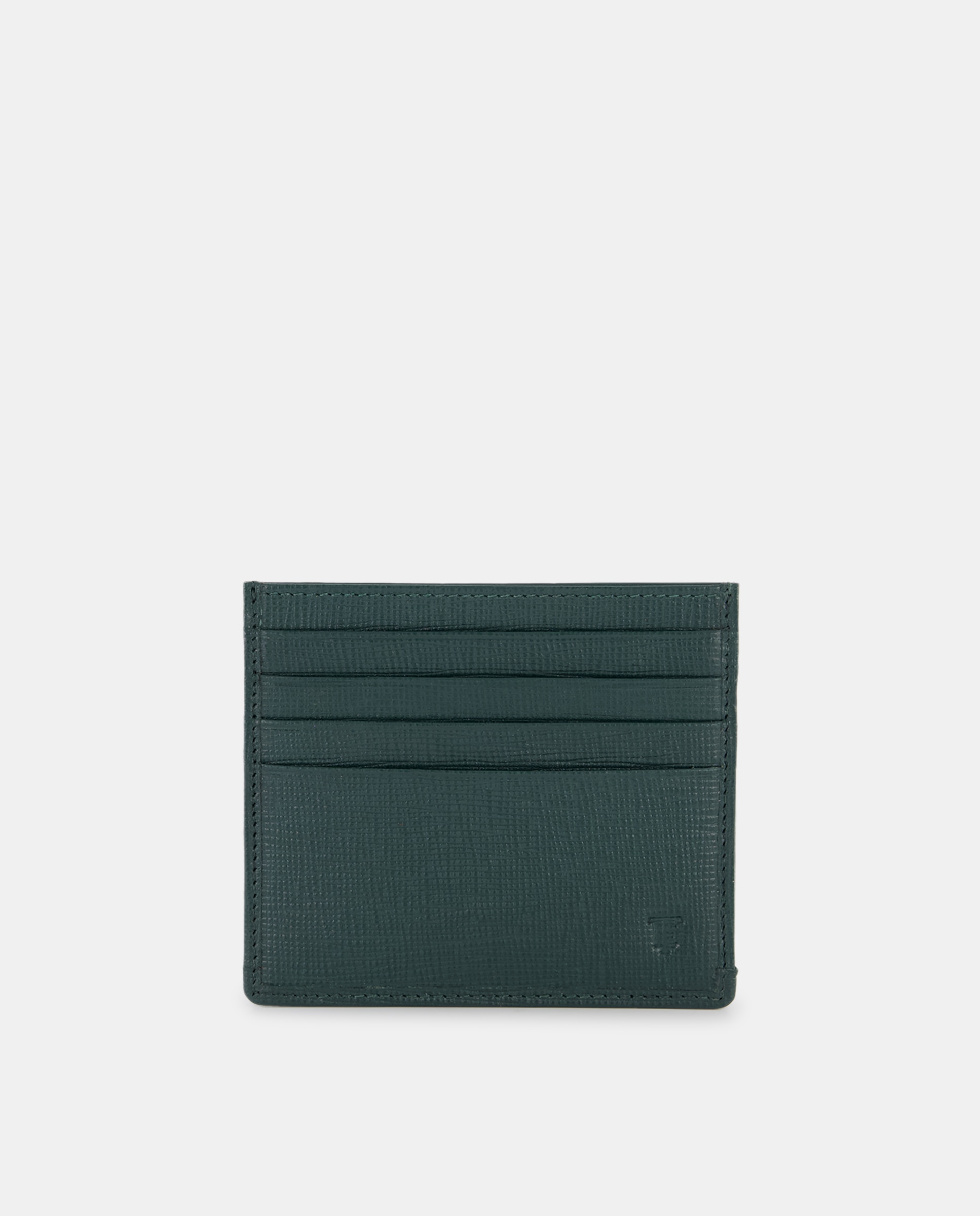 Tarjetero piel safiano - Emidio Tucci - Verde oscuro Verde oscuro-2