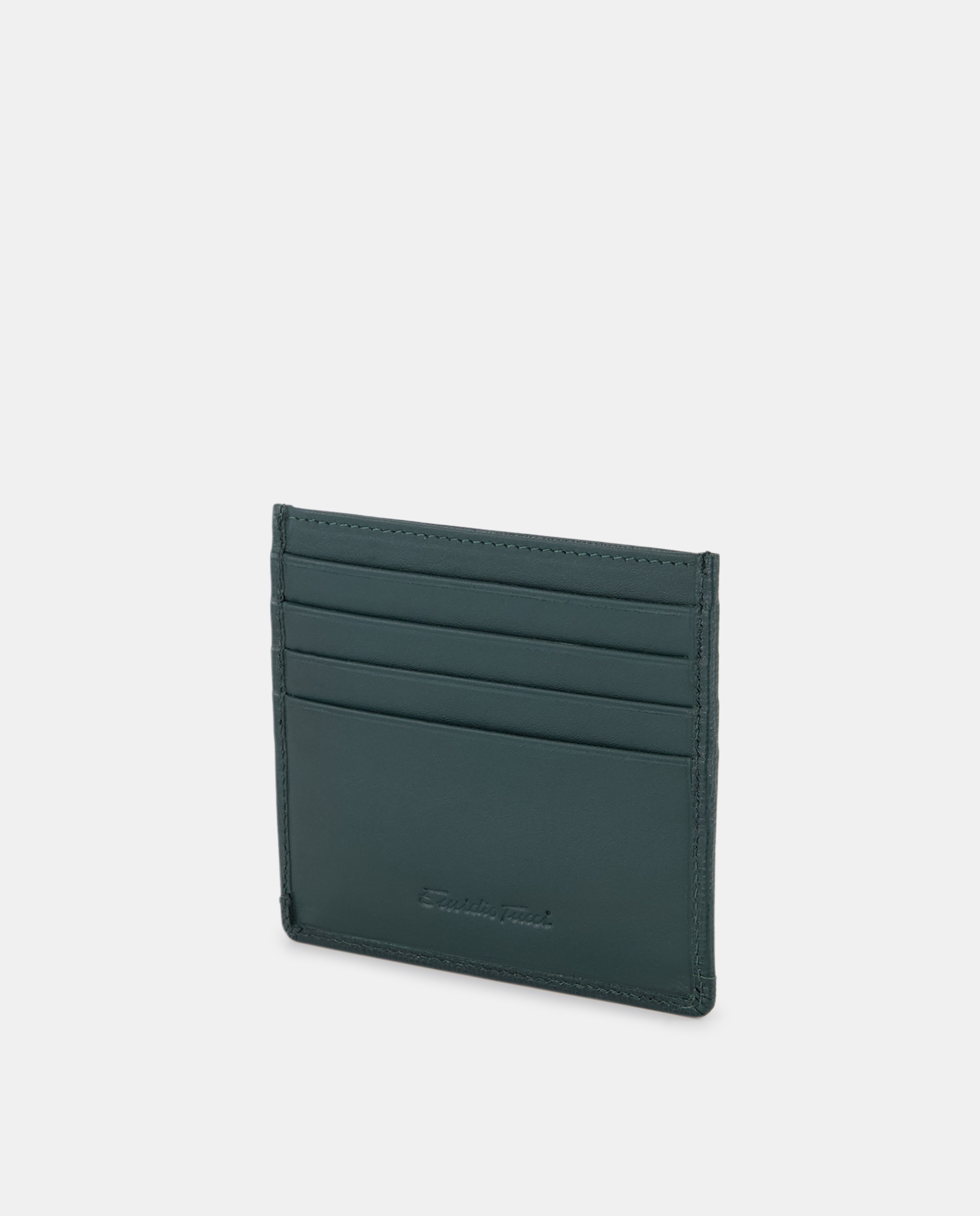Tarjetero piel safiano - Emidio Tucci - Verde oscuro Verde oscuro-3