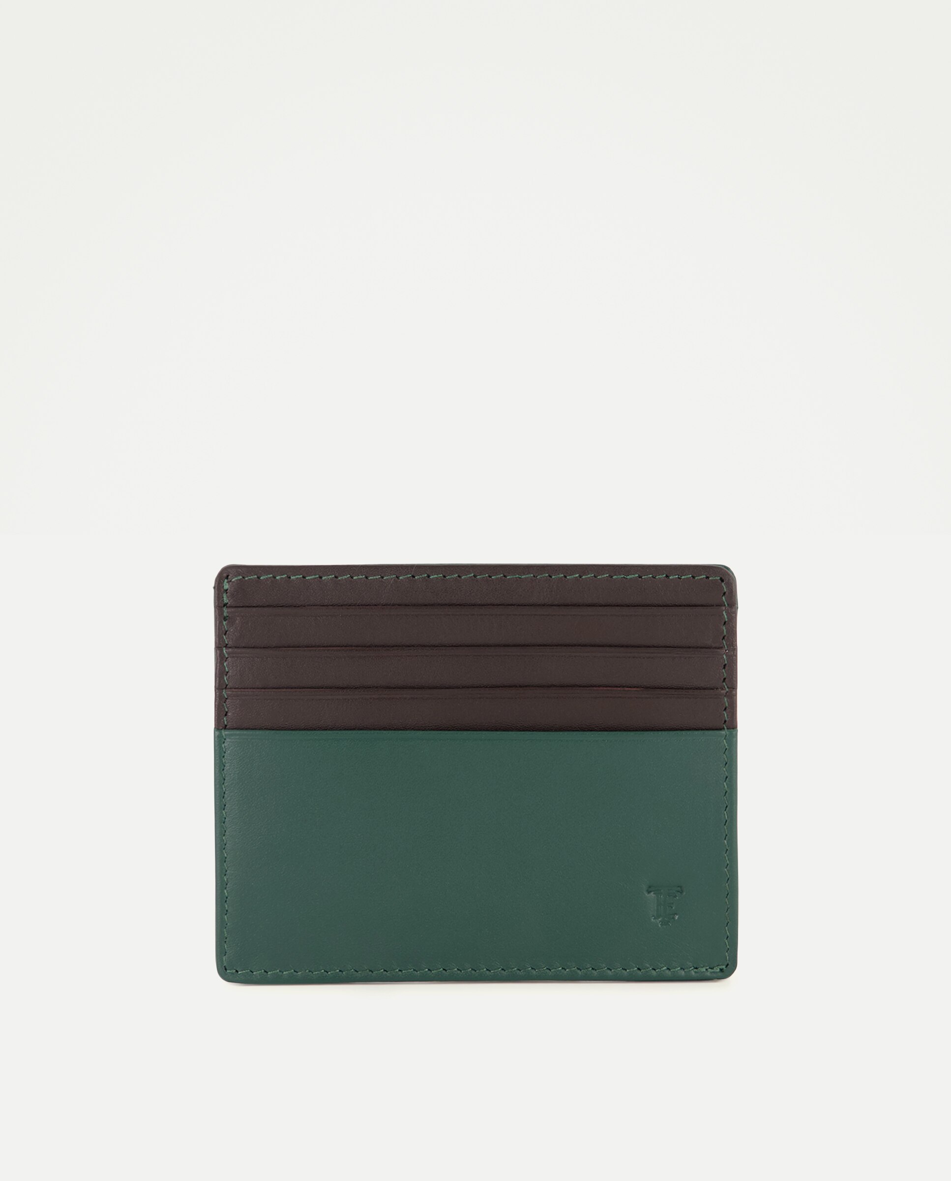 Tarjetero de hombre en napa bicolor - Emidio Tucci - Verde Verde-1