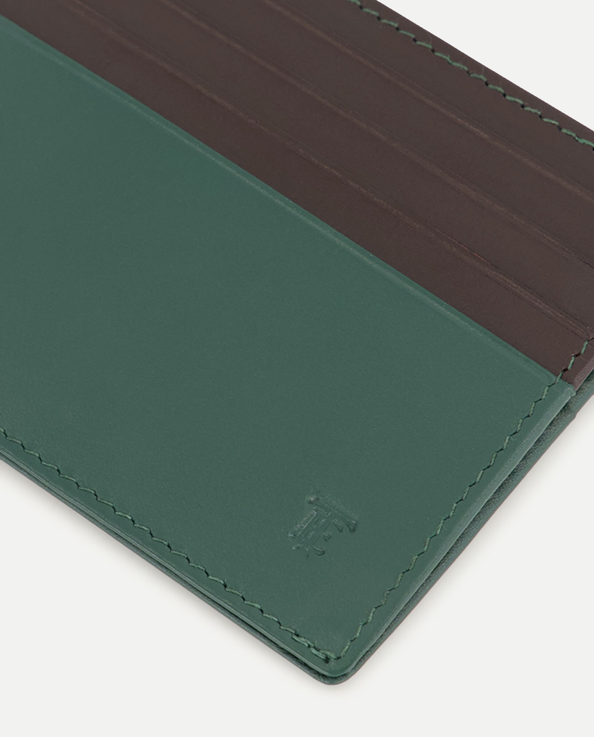 Tarjetero de hombre en napa bicolor - Emidio Tucci - Verde Verde-3
