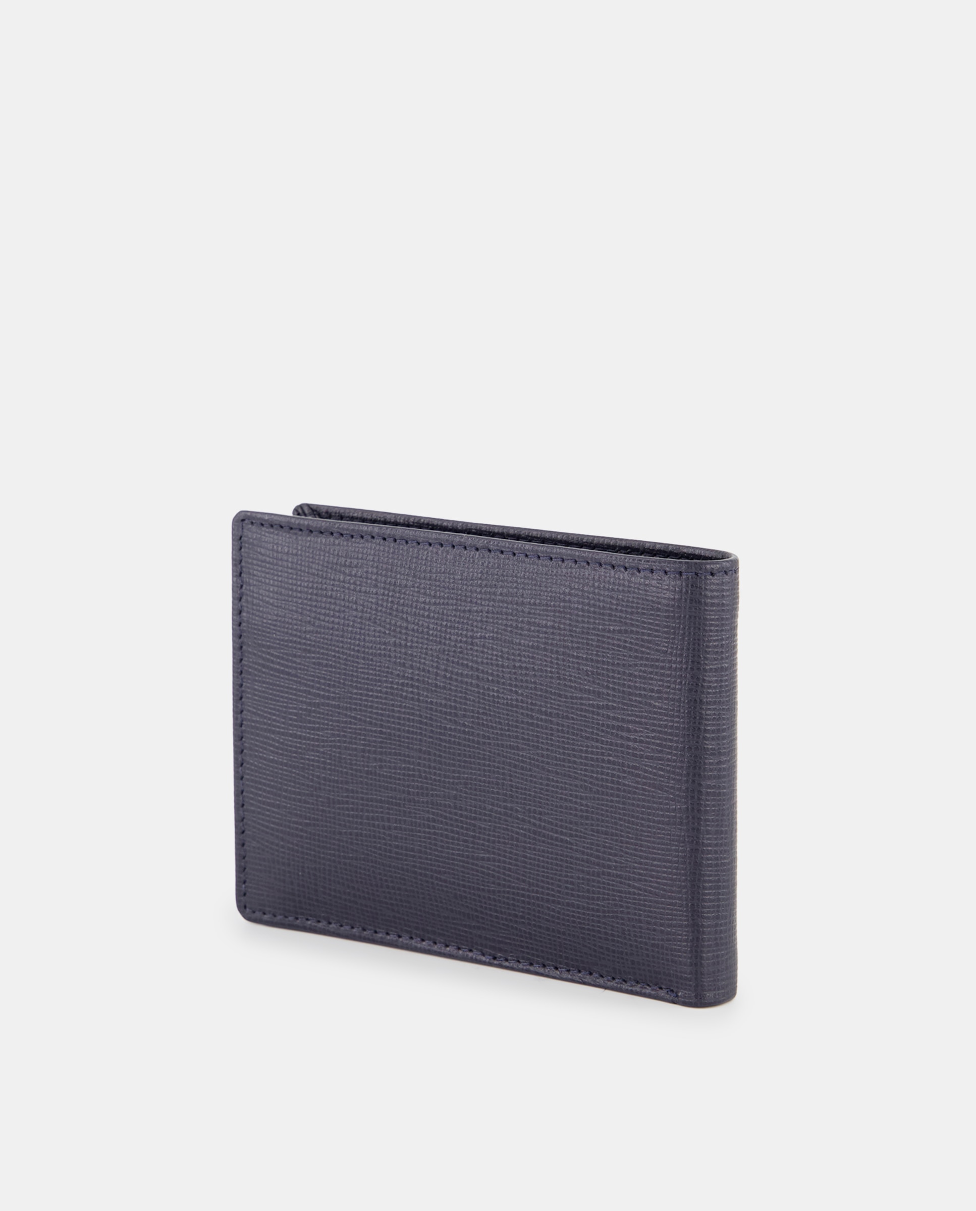 Imagen 3 de Cartera horizontal tarjetero y monedero piel safiano - Emidio Tucci - Azul oscuro Azul oscuro