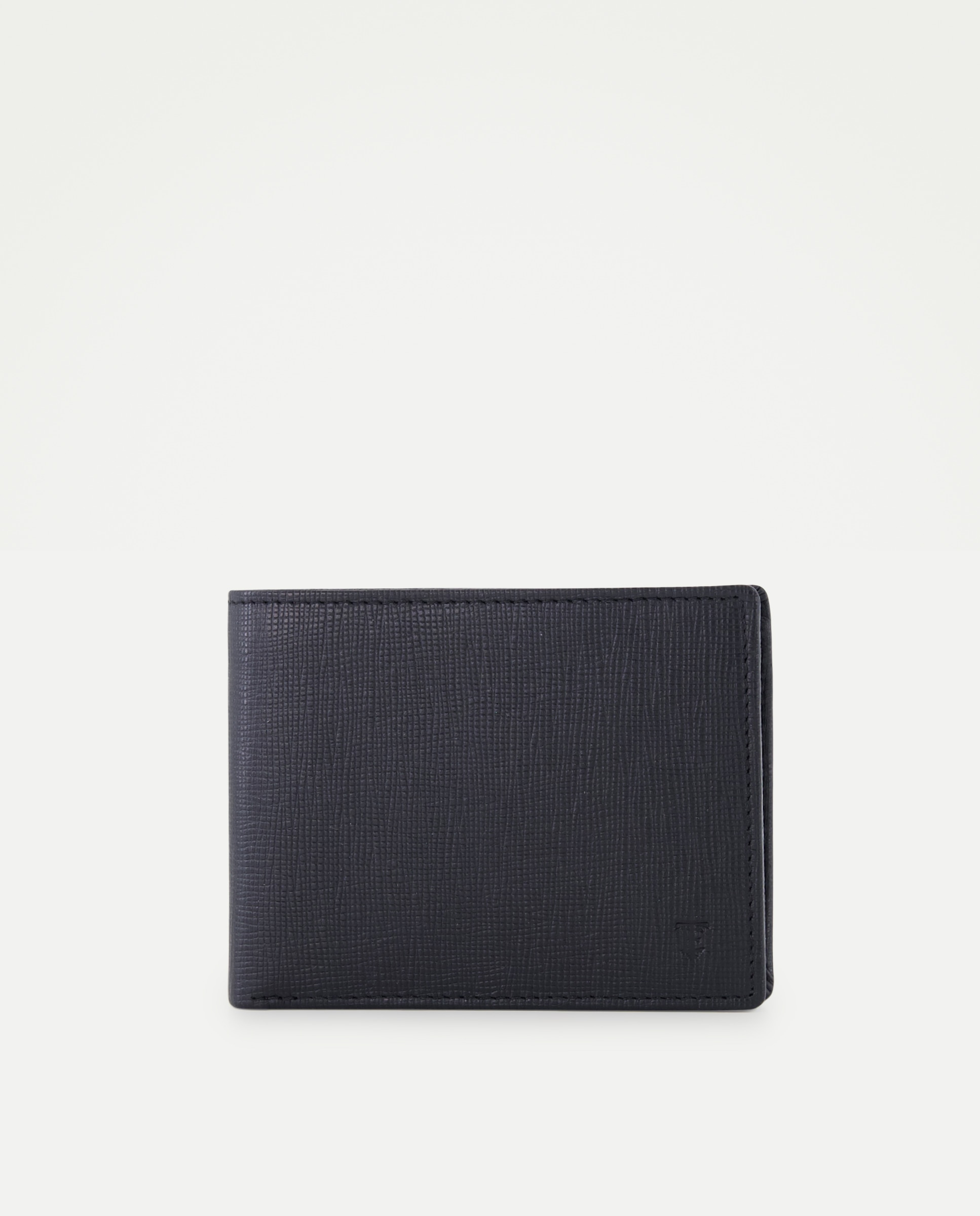 Carteira Horizontal em Pele Saffiano com Porta-Cartões e Porta-Moedas Preto-2