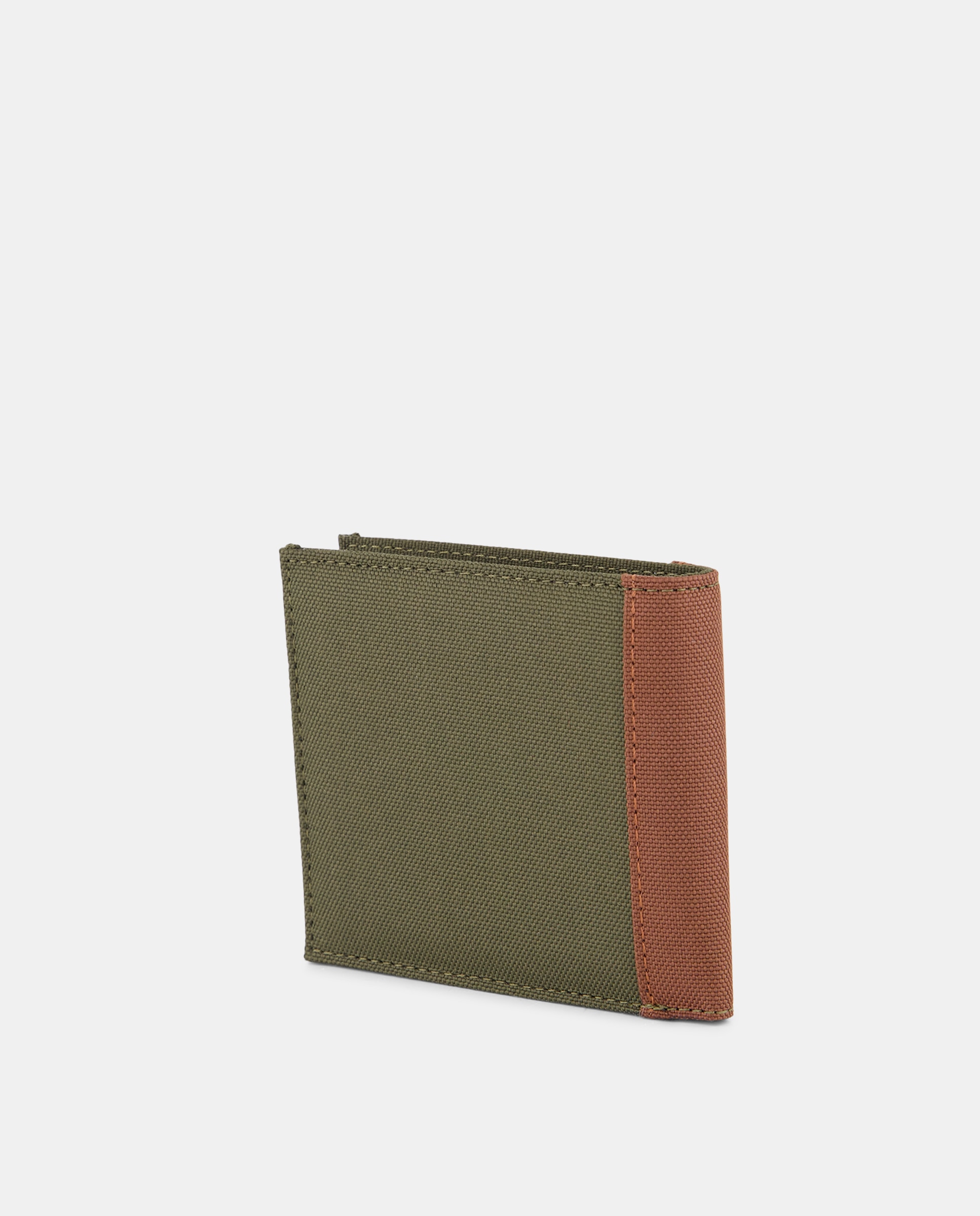 Cartera horizontal con tarjetero de canvas - Dustin - Kaki Kaki-2