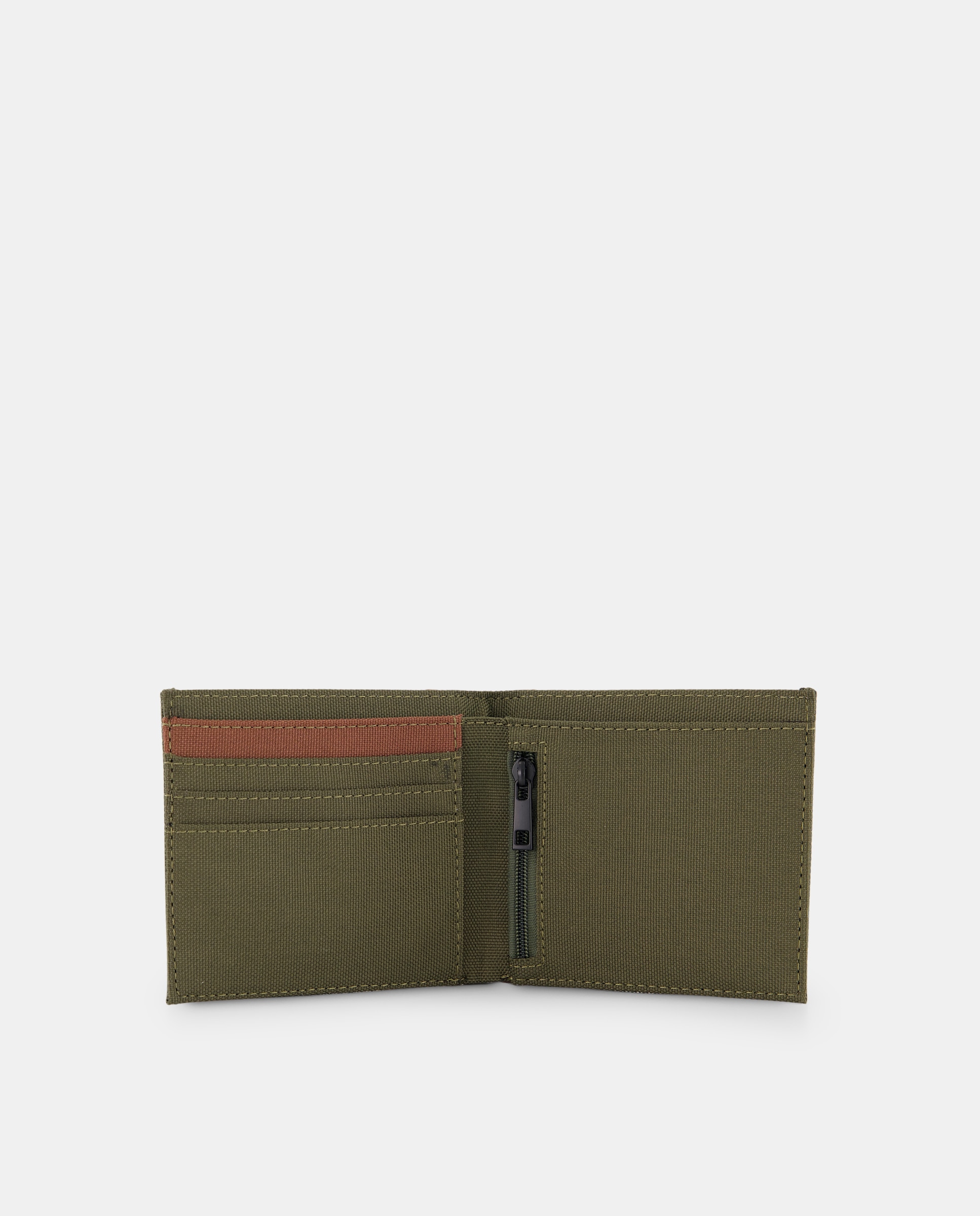 Cartera horizontal con tarjetero de canvas - Dustin - Kaki Kaki-3