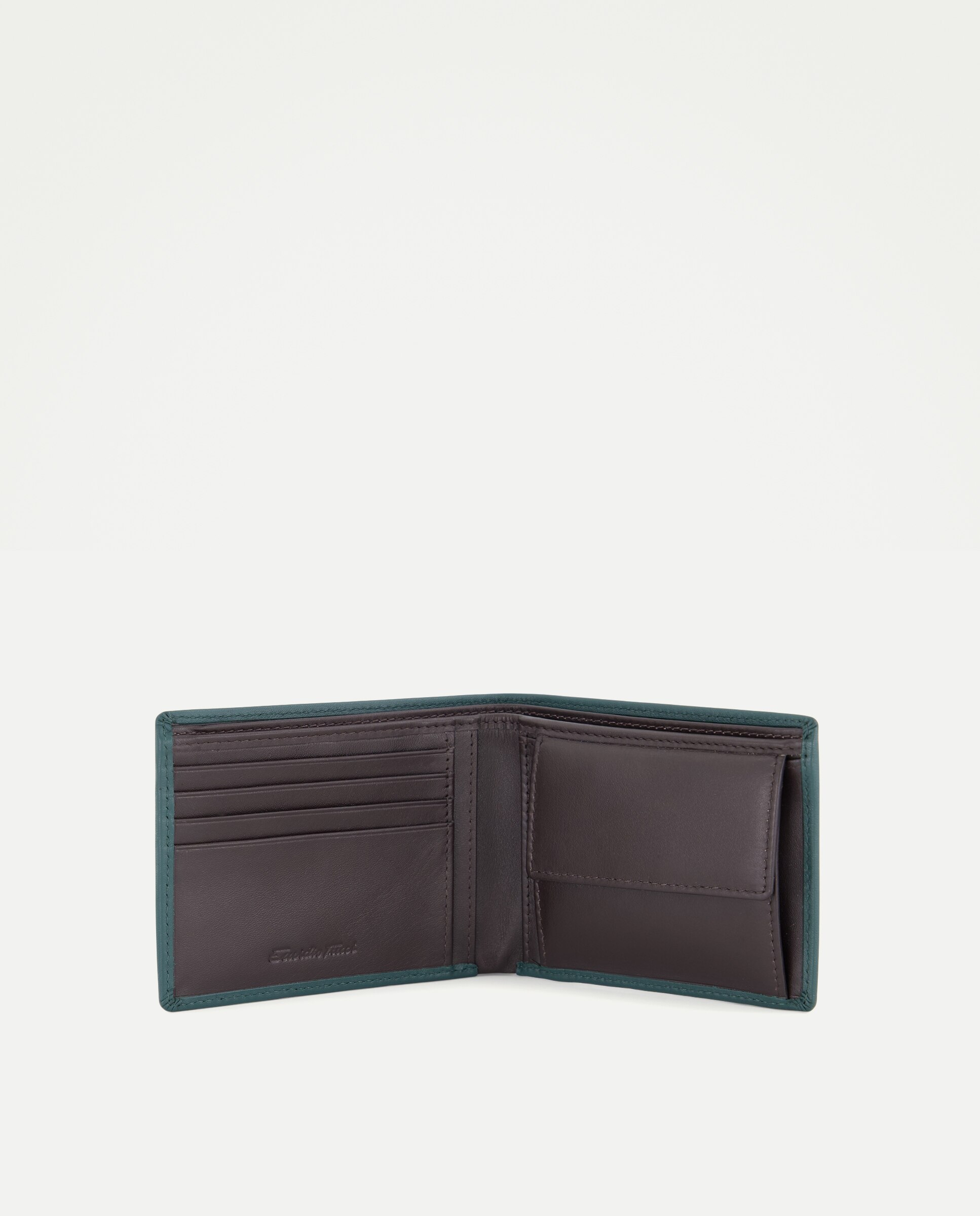 Cartera de hombre en napa bicolor - Emidio Tucci - Verde Verde-3