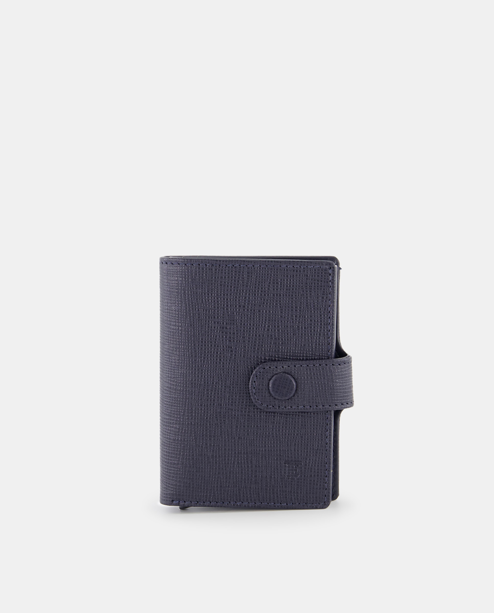 Cartera vertical tarjetero piel safiano - Emidio Tucci - Azul oscuro Azul oscuro-2