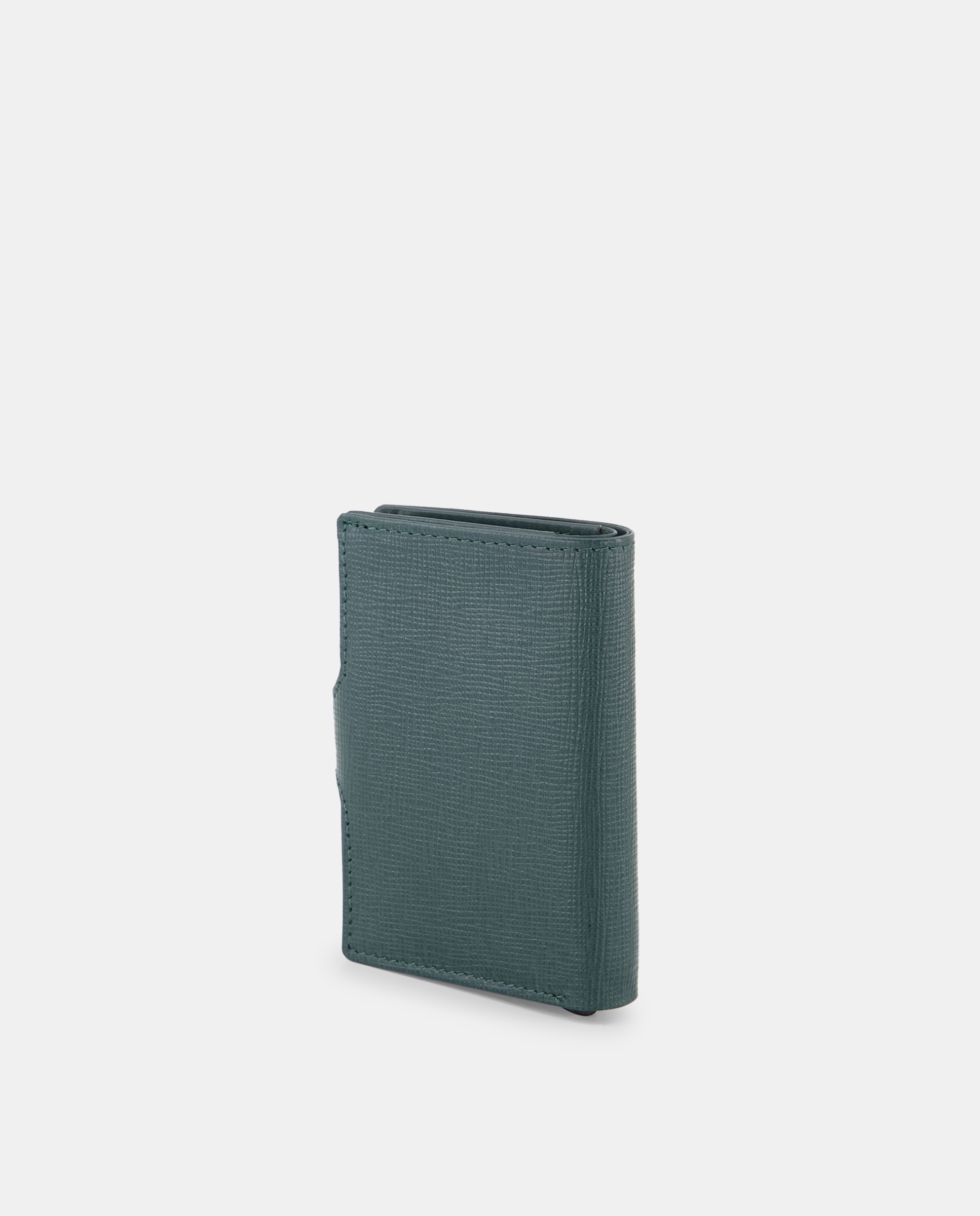 Cartera vertical tarjetero piel safiano - Emidio Tucci - Verde oscuro Verde oscuro-3