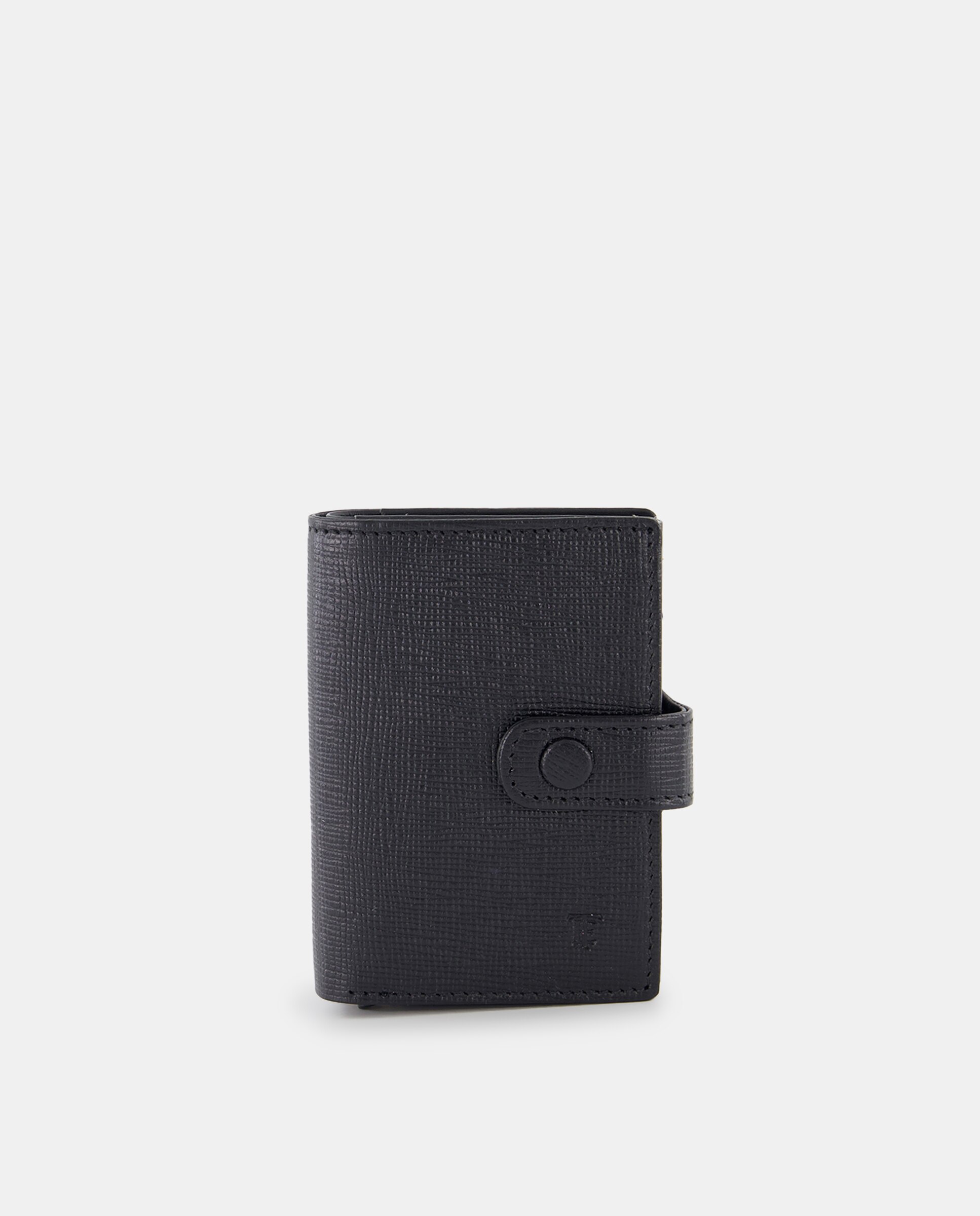 Cartera vertical tarjetero piel safiano - Emidio Tucci - Negro Negro-2