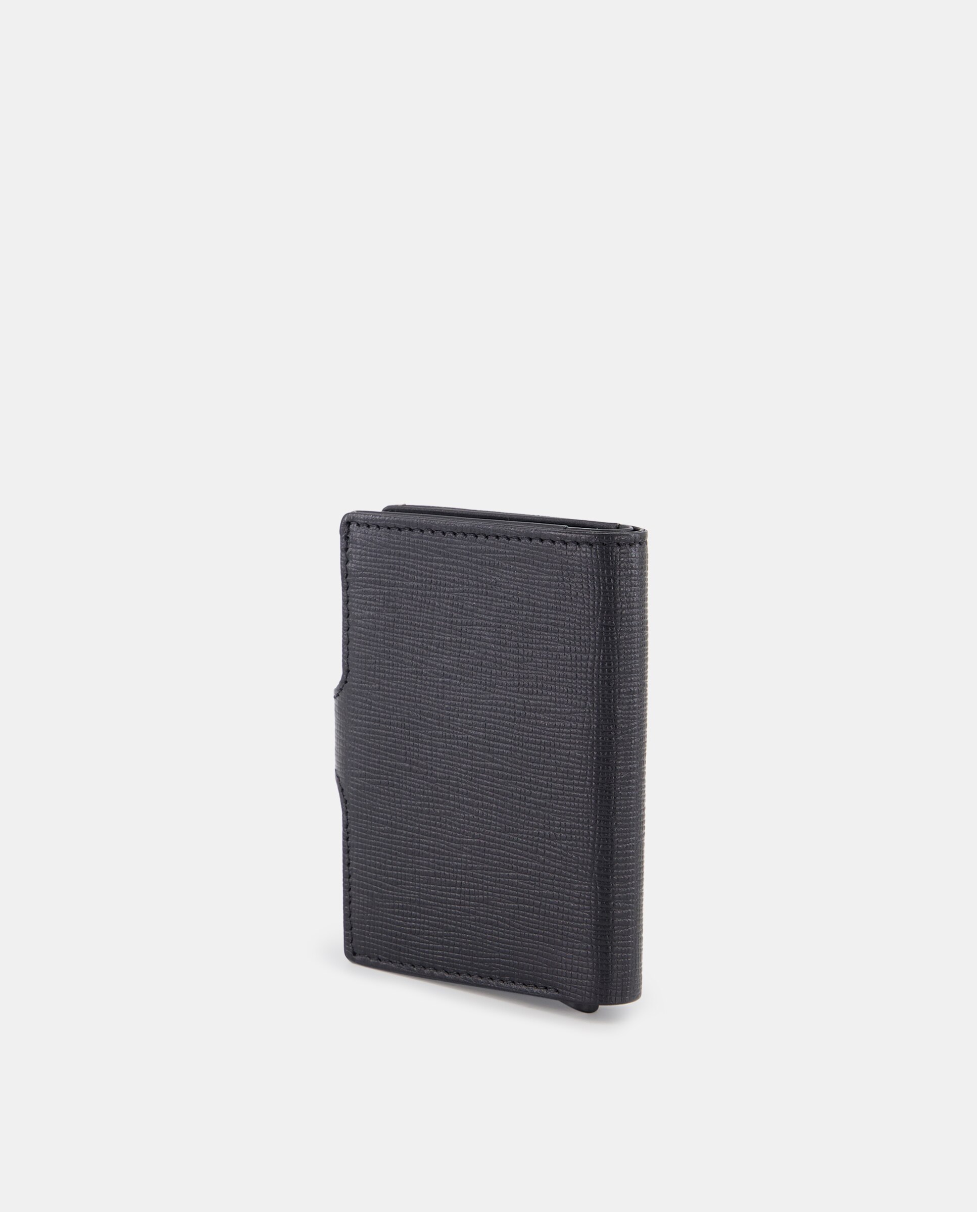 Cartera vertical tarjetero piel safiano - Emidio Tucci - Negro Negro-3