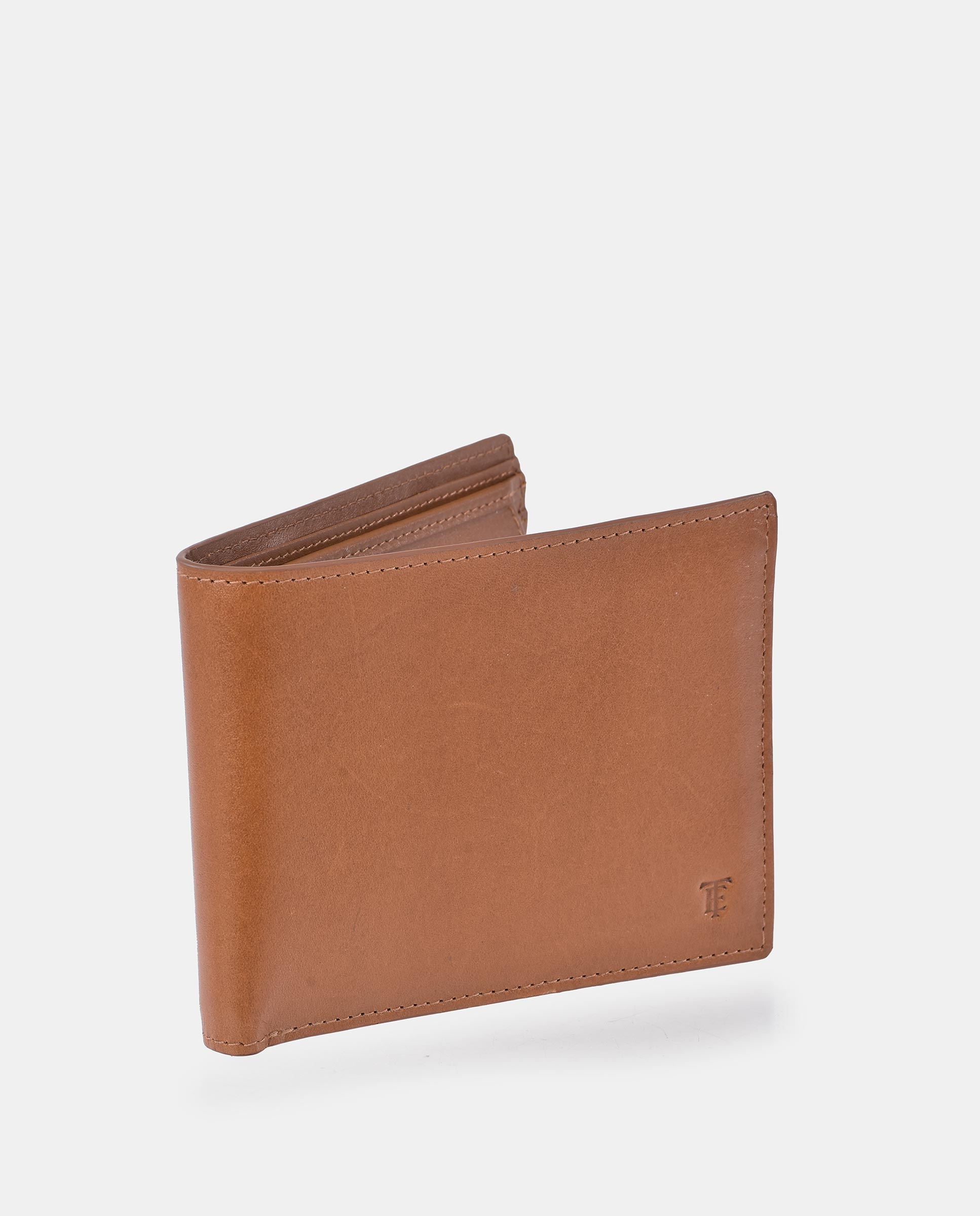 Cartera tipo americano de piel con monedero - Emidio Tucci - Marrón claro Marrón claro-2