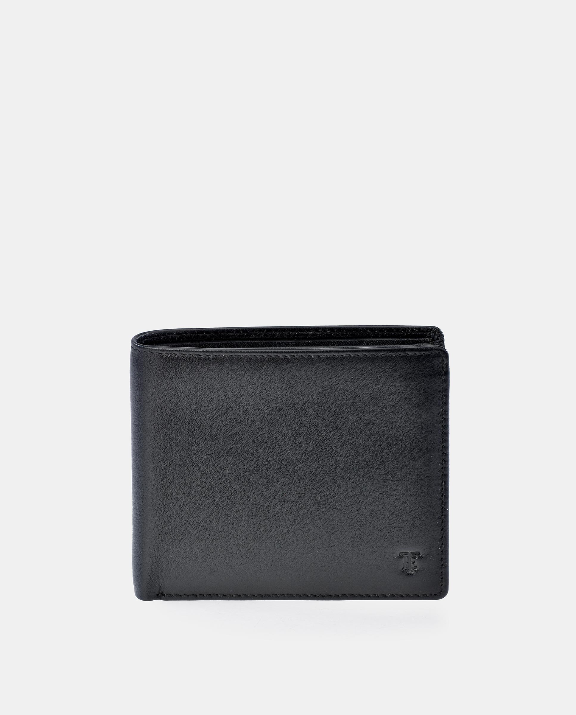 Cartera tipo americano de piel en marrón oscuro con logo grabado - Emidio Tucci - Negro Negro-1