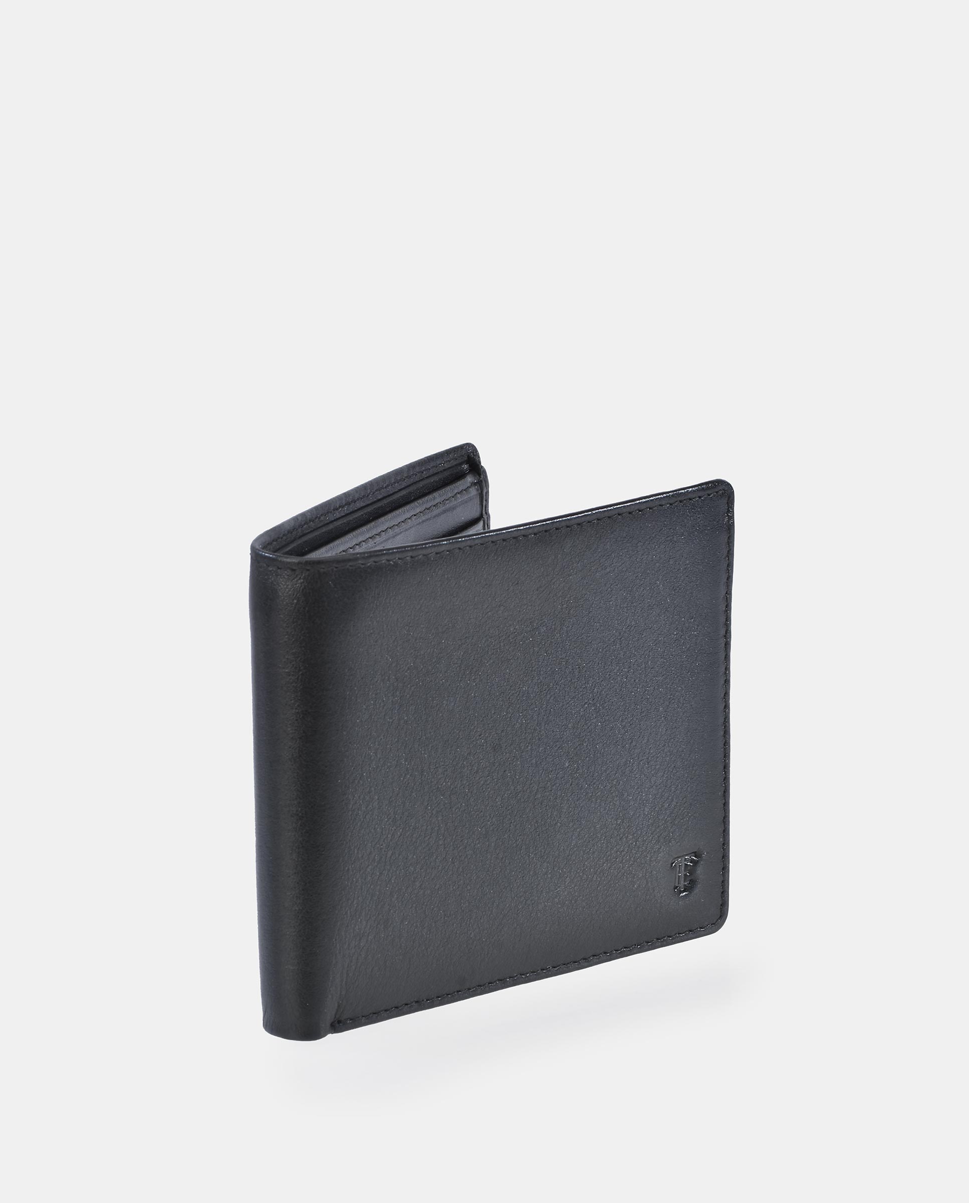 Cartera tipo americano de piel en marrón oscuro con logo grabado - Emidio Tucci - Negro Negro-2